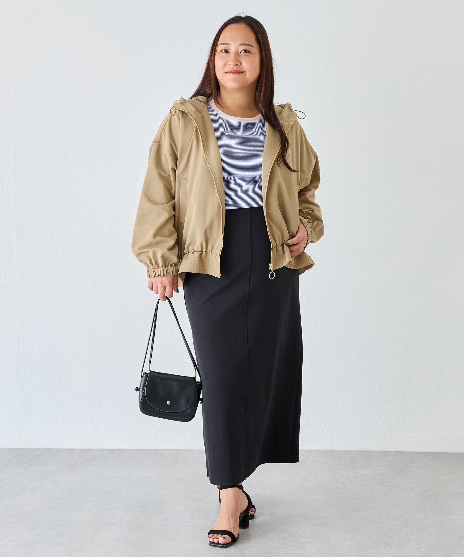 ブルー model:161cm 着用サイズ:3L