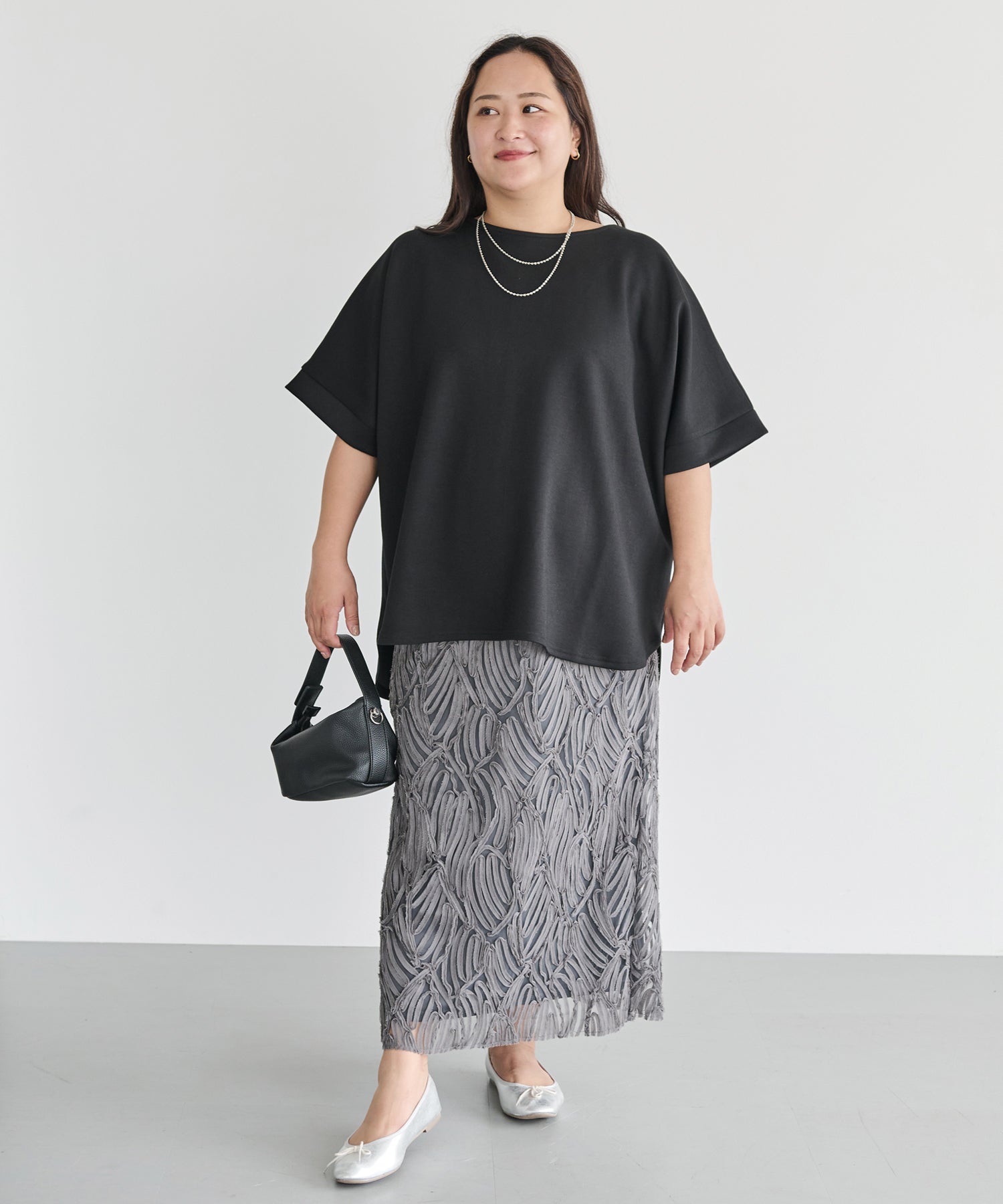 ブラック model:161cm 着用サイズ:3L