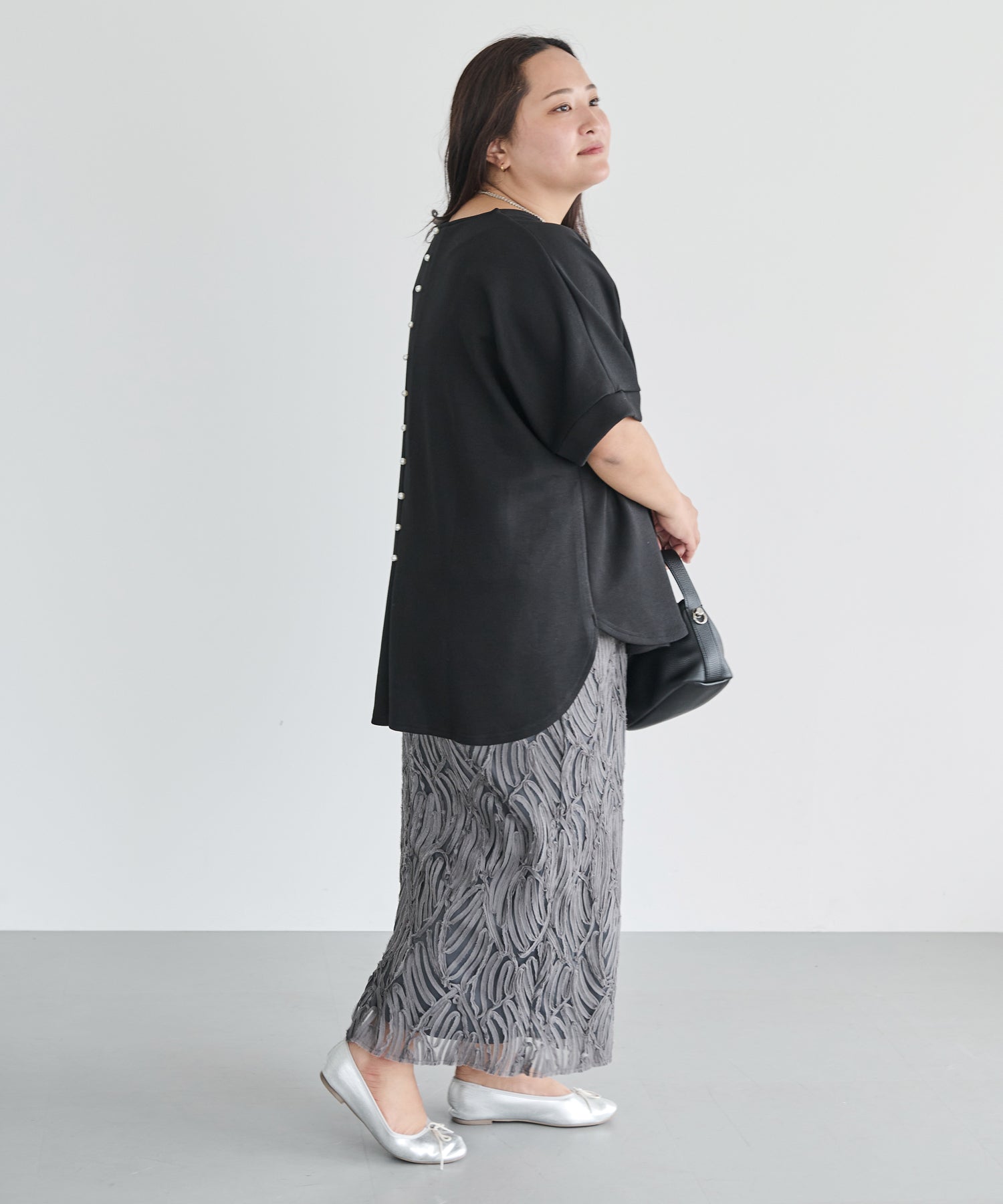 ブラック model:161cm 着用サイズ:3L