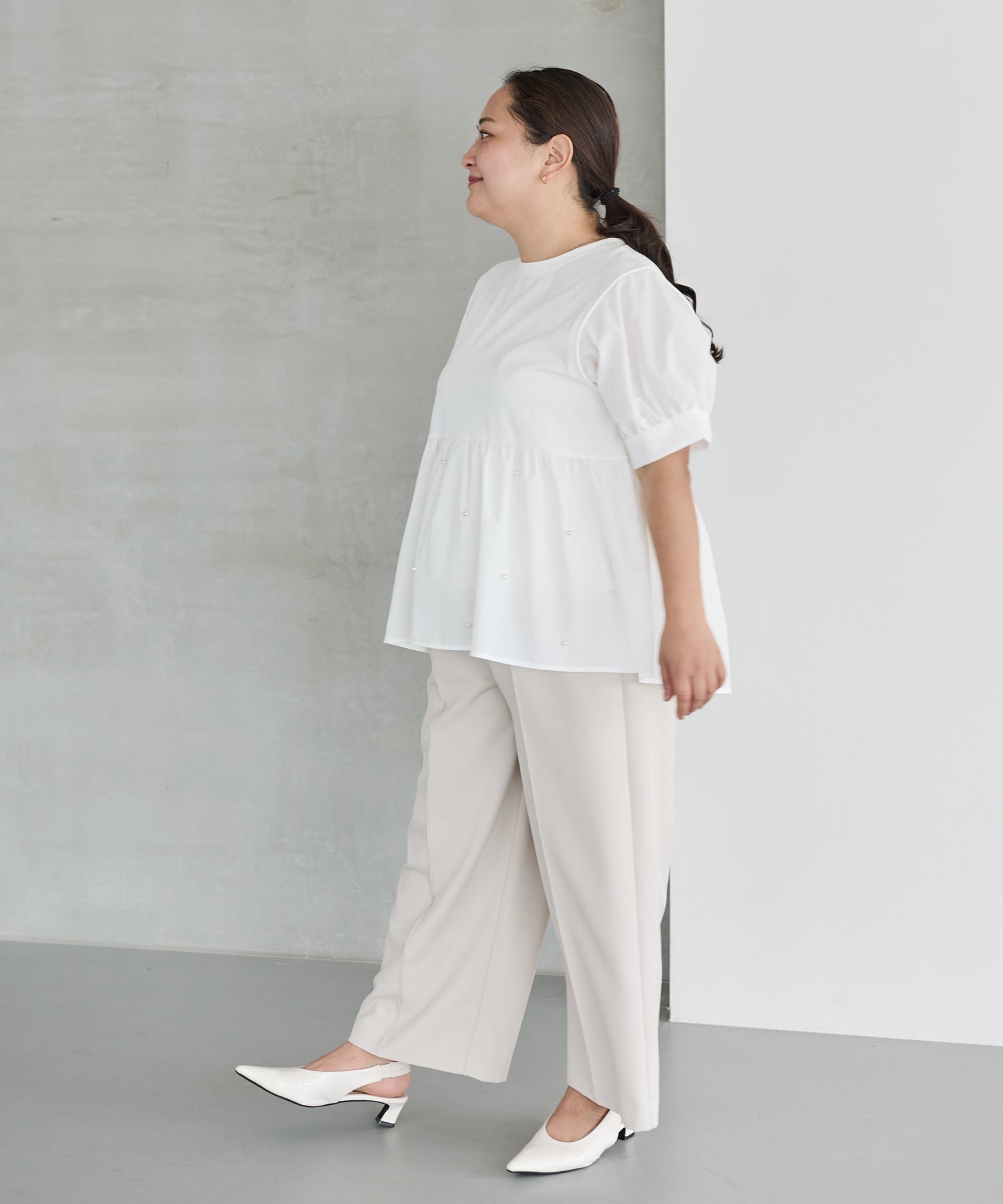 オフホワイト model:161cm 着用サイズ:3L