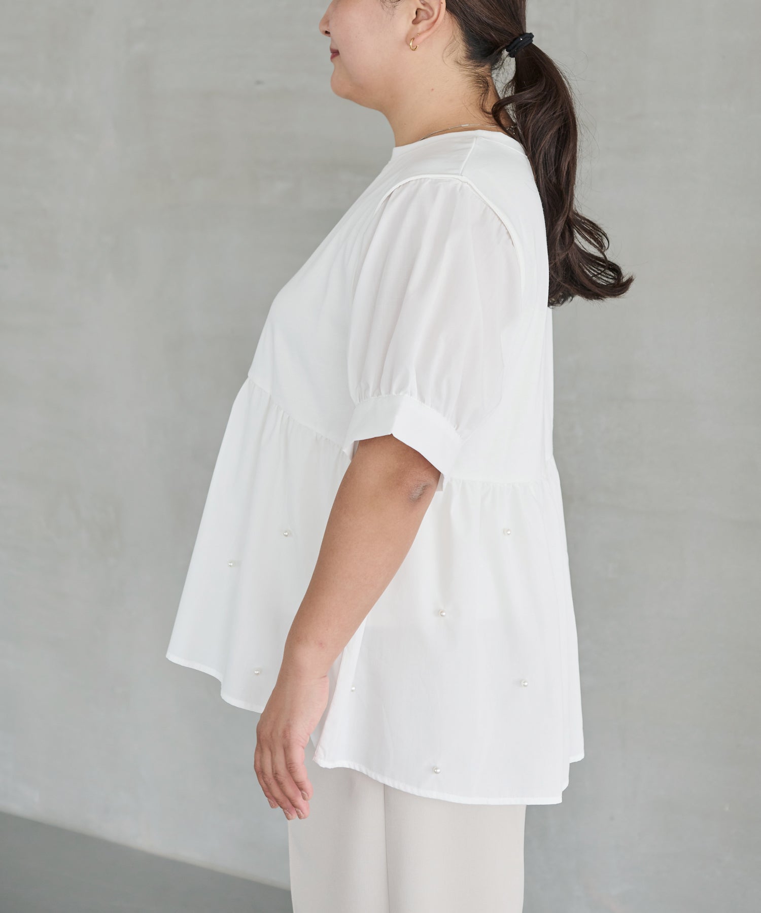 サイド model:161cm 着用サイズ:3L