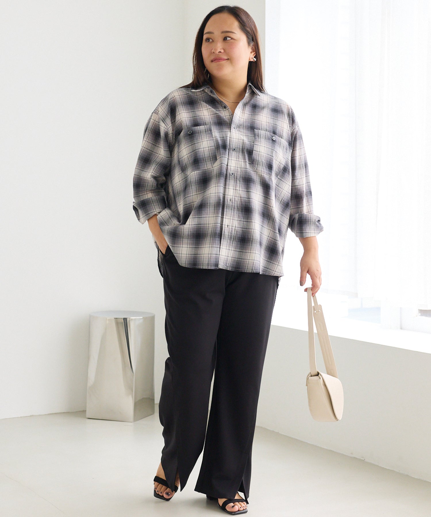 ブラック model:161cm 着用サイズ:3L