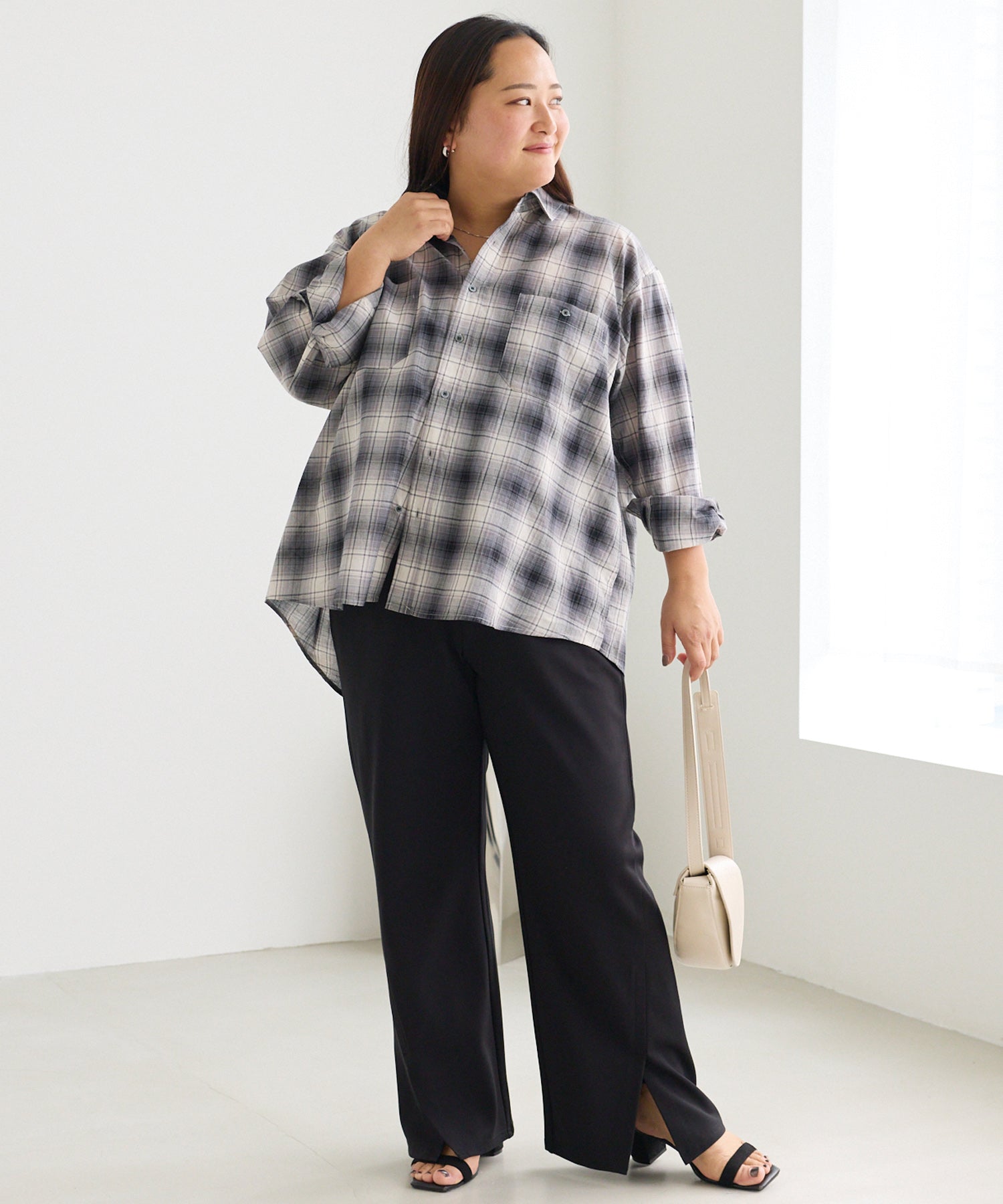 ブラック model:161cm 着用サイズ:3L