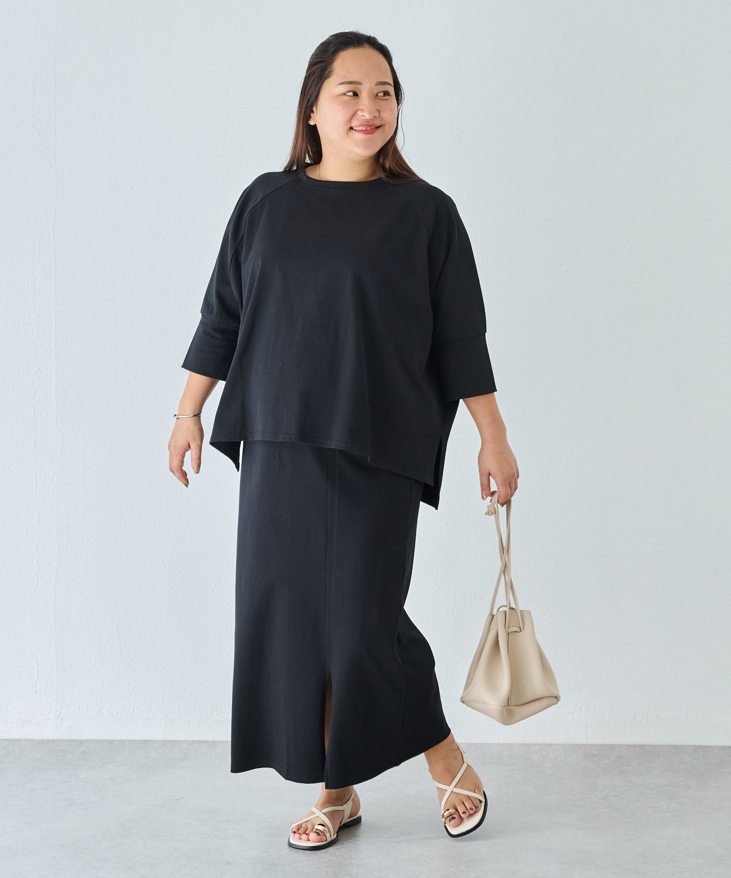 ブラック model:161cm 着用サイズ:3L