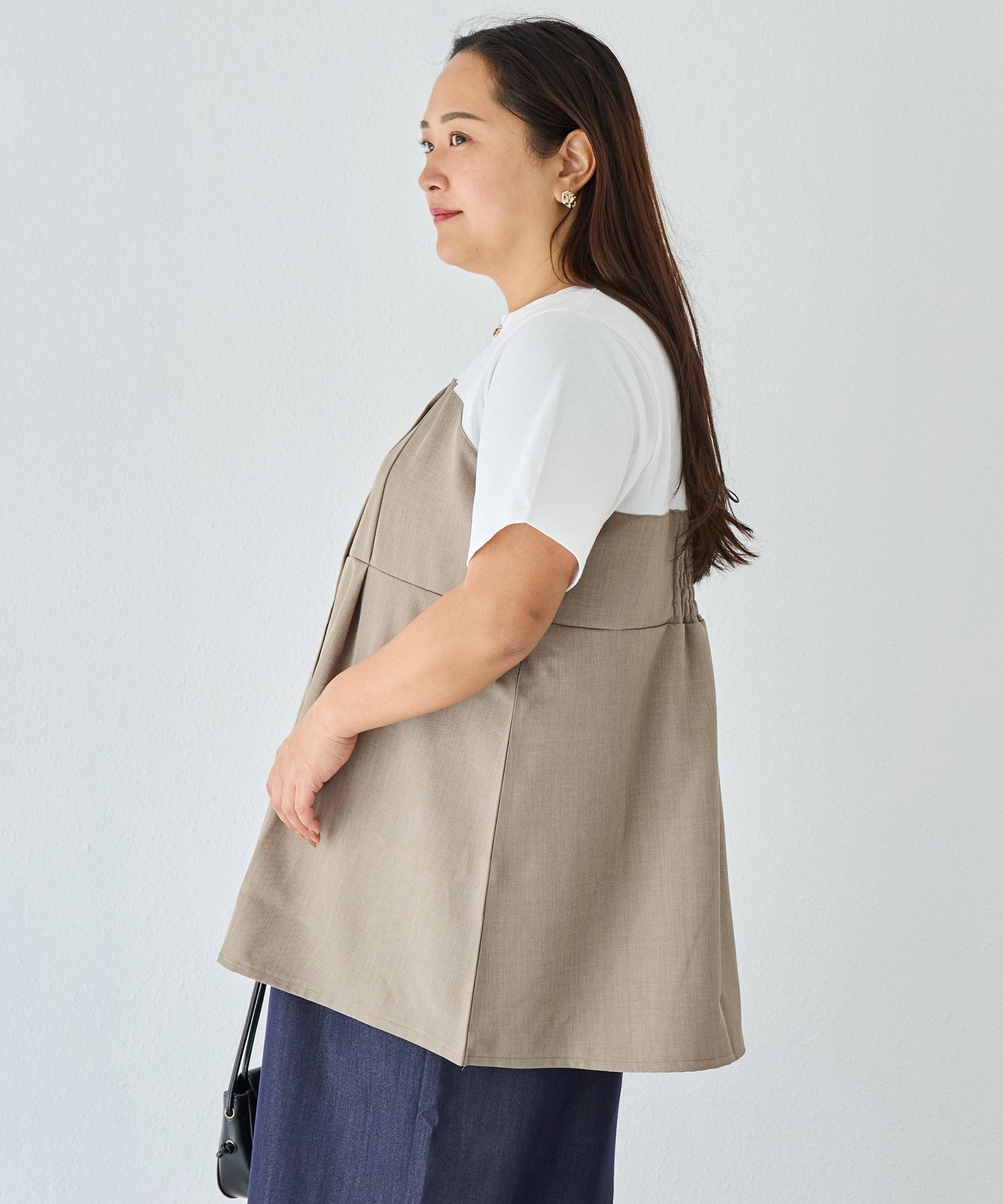 ベージュ model:161cm 着用サイズ:3L