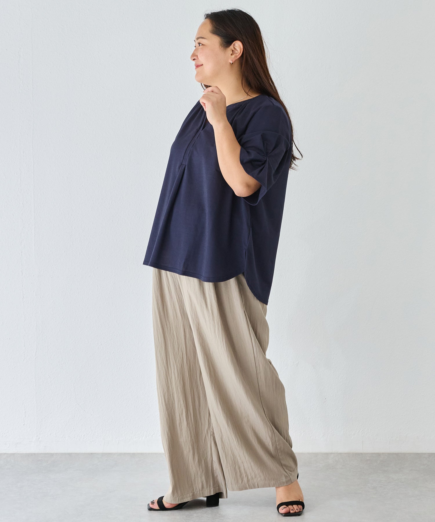 グレージュ model:161cm 着用サイズ:3L