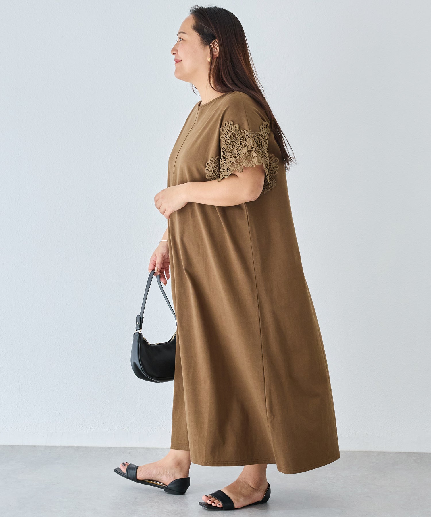 ブラウン model:161cm 着用サイズ:3L