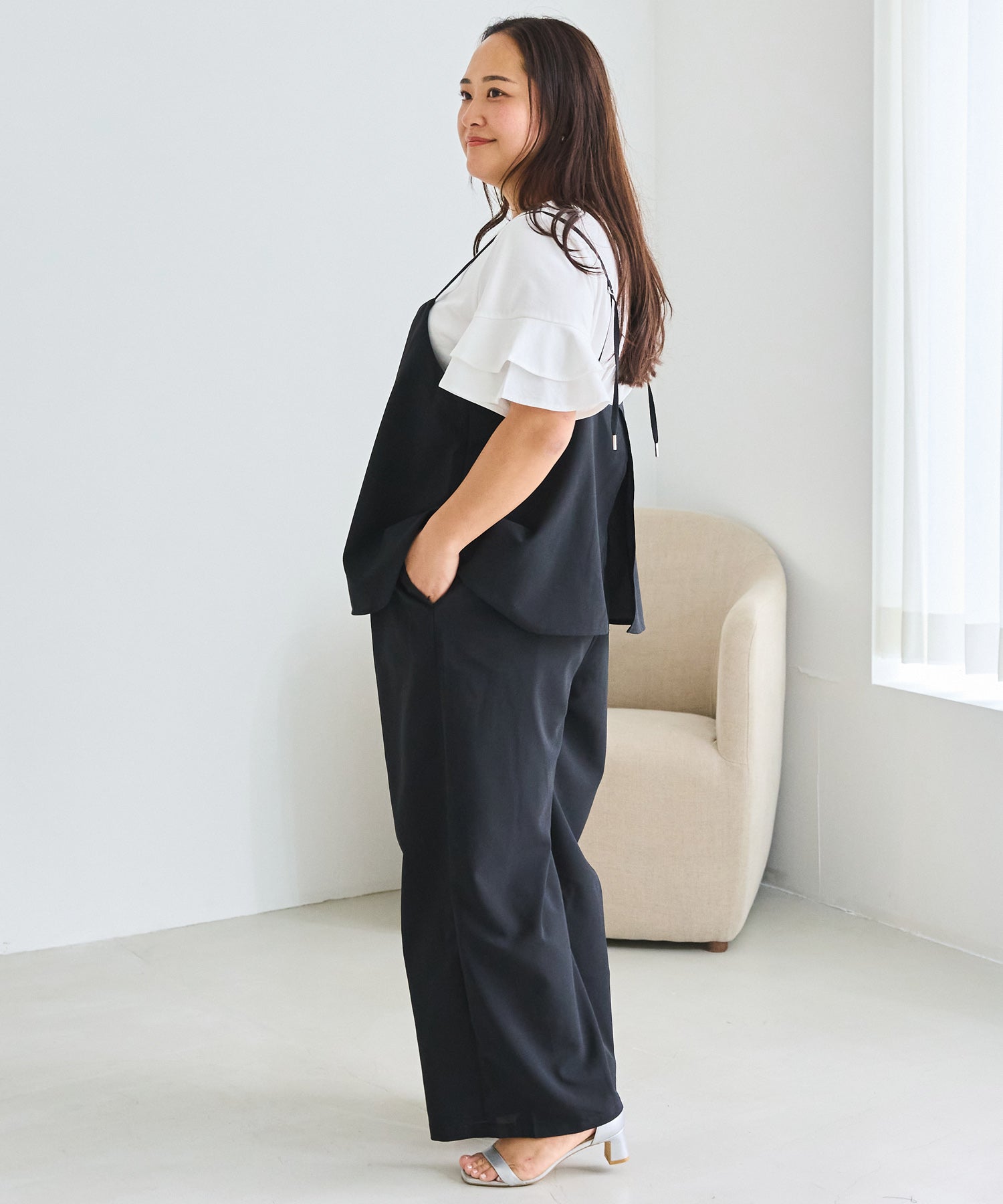 ブラック model:161cm 着用サイズ:3L