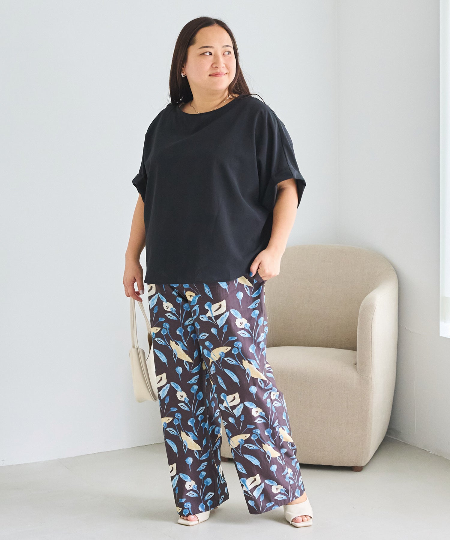 ブラウン model:161cm 着用サイズ:3L