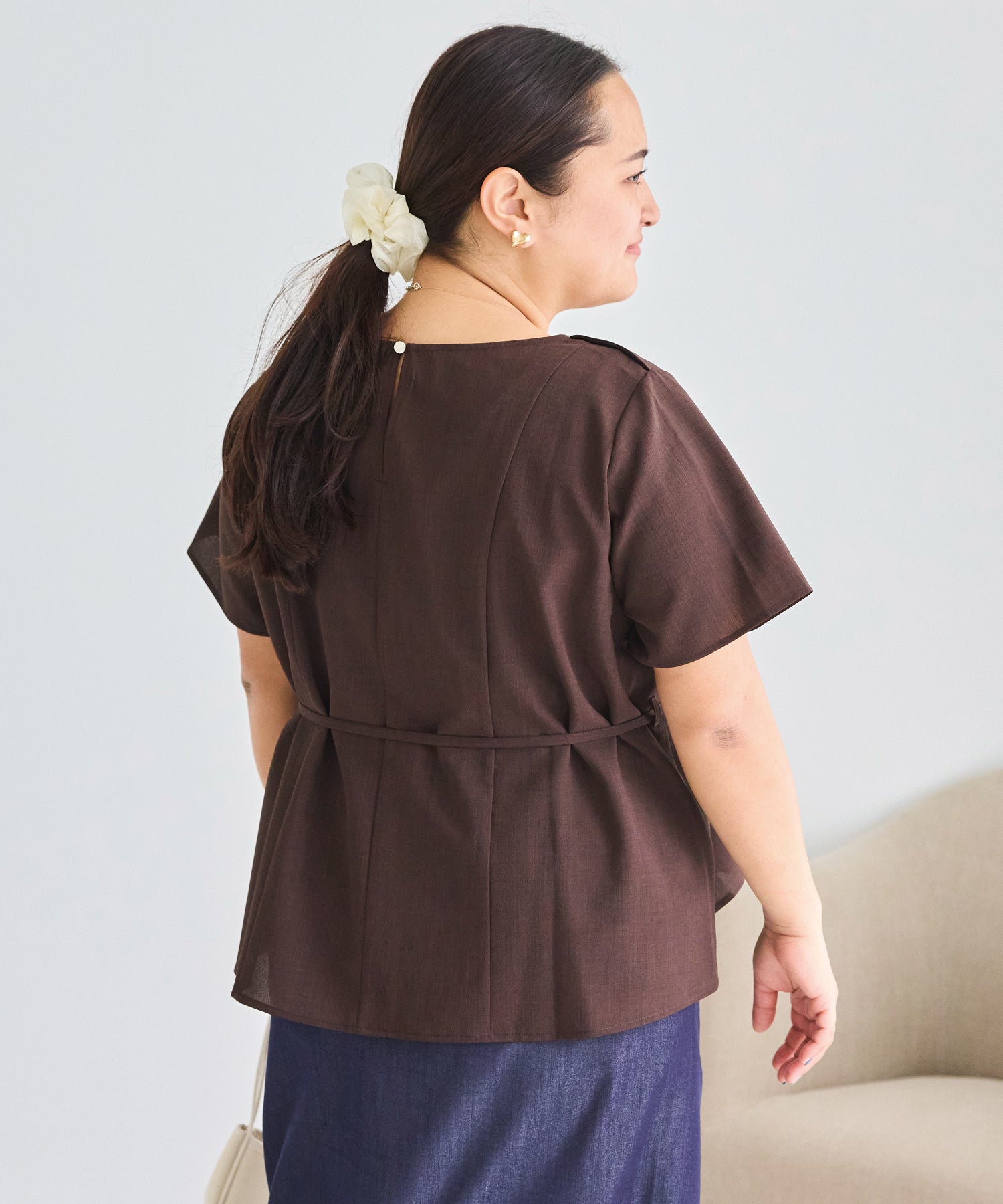 ブラウン model:161cm 着用サイズ:3L