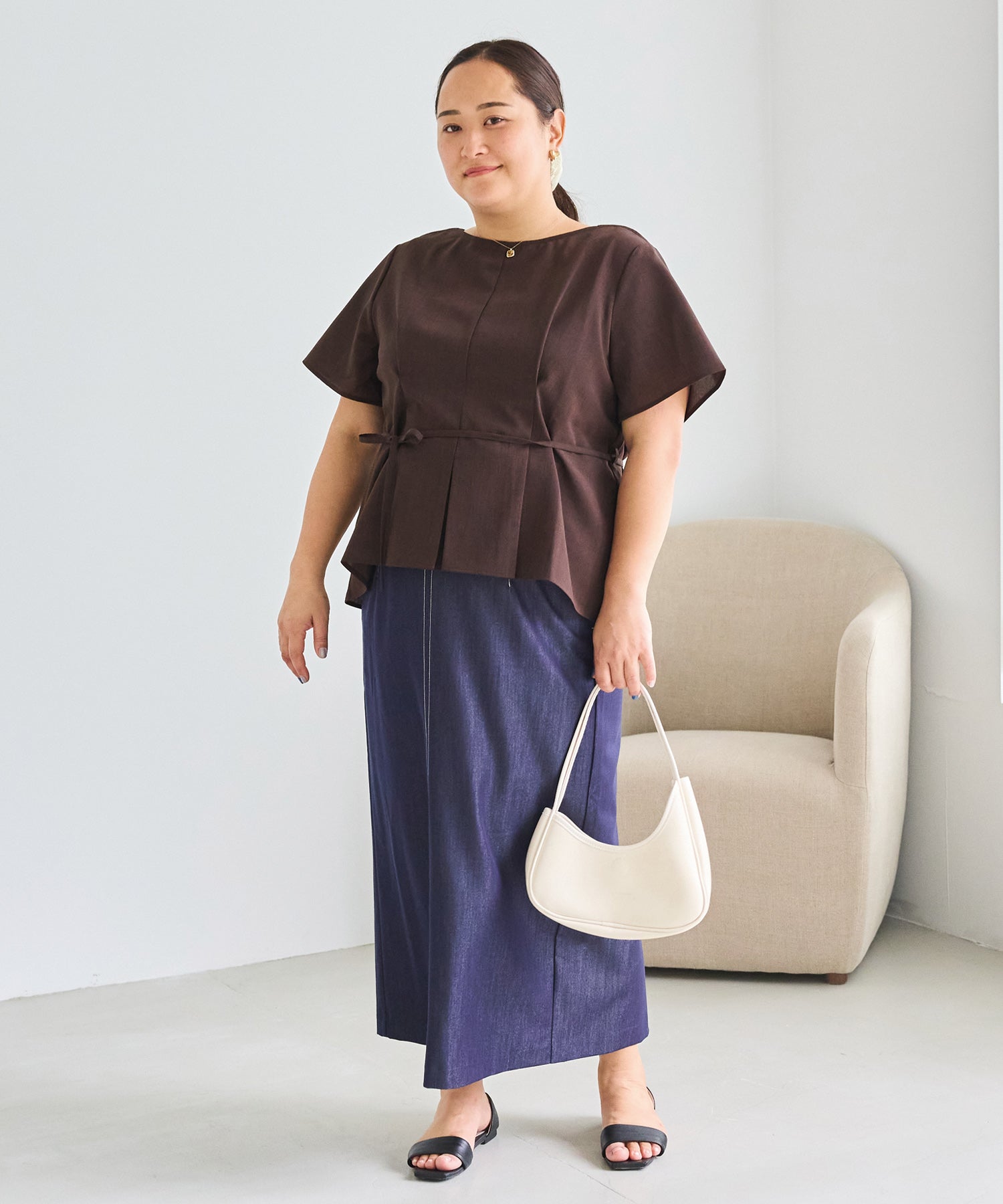 ネイビー model:161cm 着用サイズ:3L