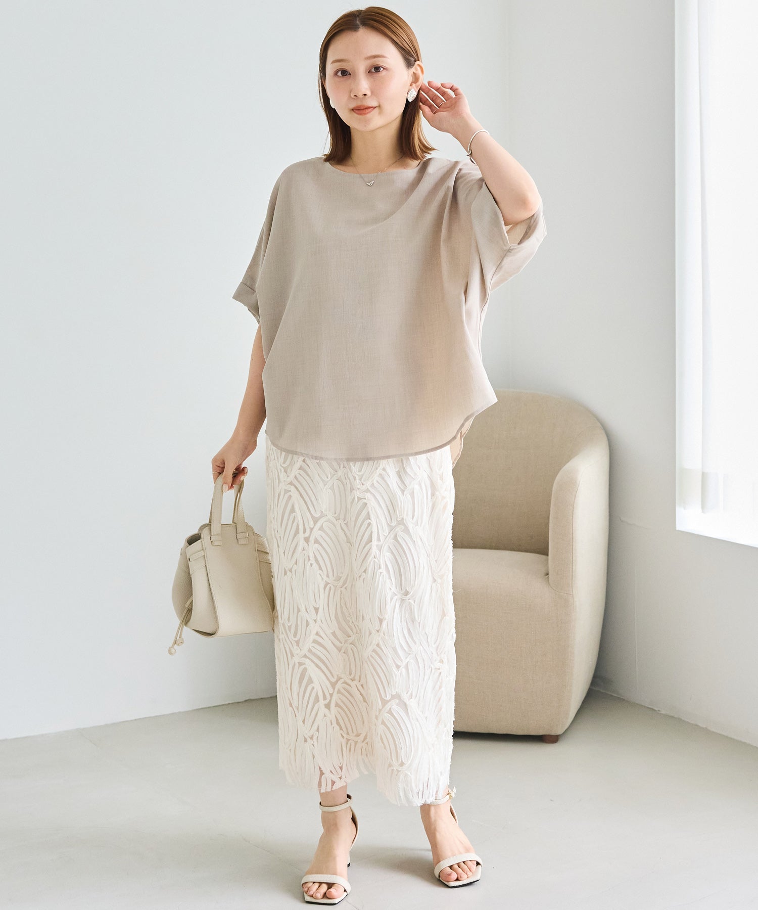 アイボリー model:156cm 着用サイズ:M