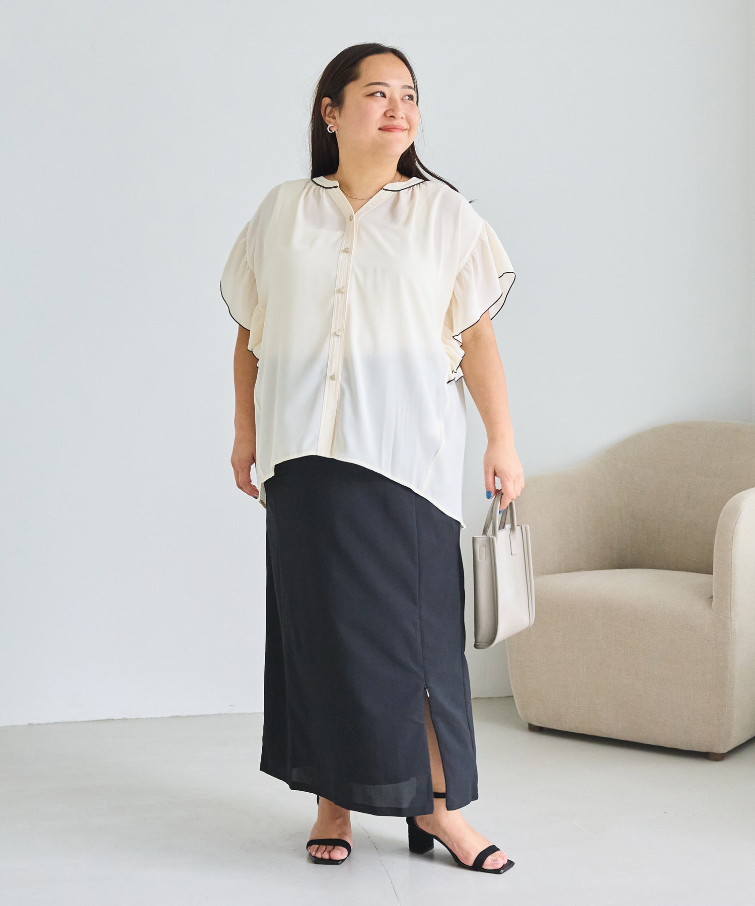 ブラック model:161cm 着用サイズ:3L