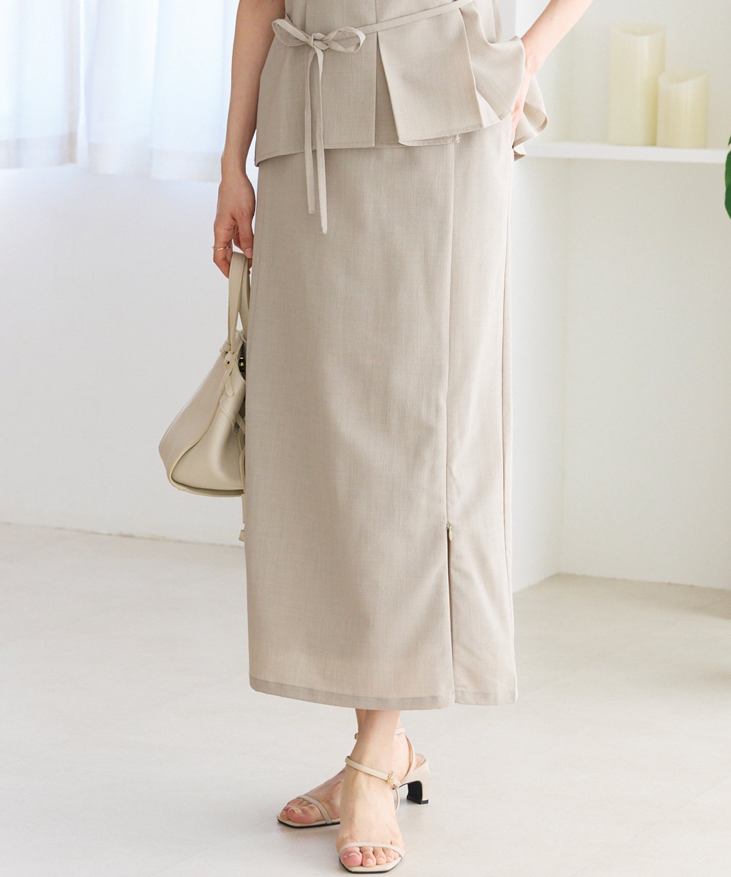 ベージュ model:162cm 着用サイズ:M