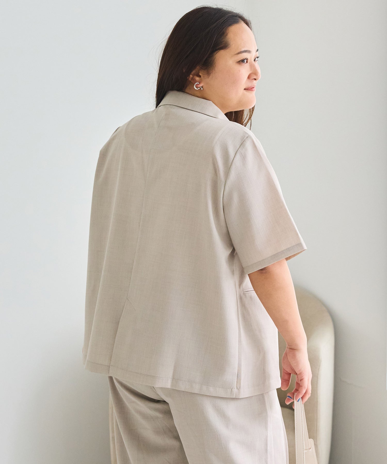 ベージュ model:161cm 着用サイズ:3L