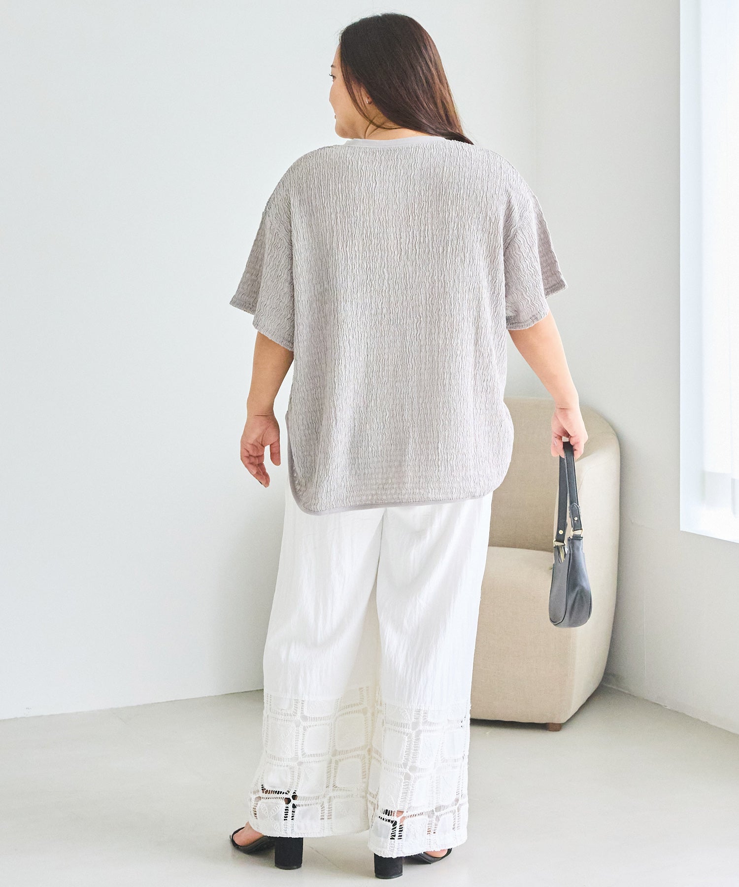 グレー model:161cm 着用サイズ:3L