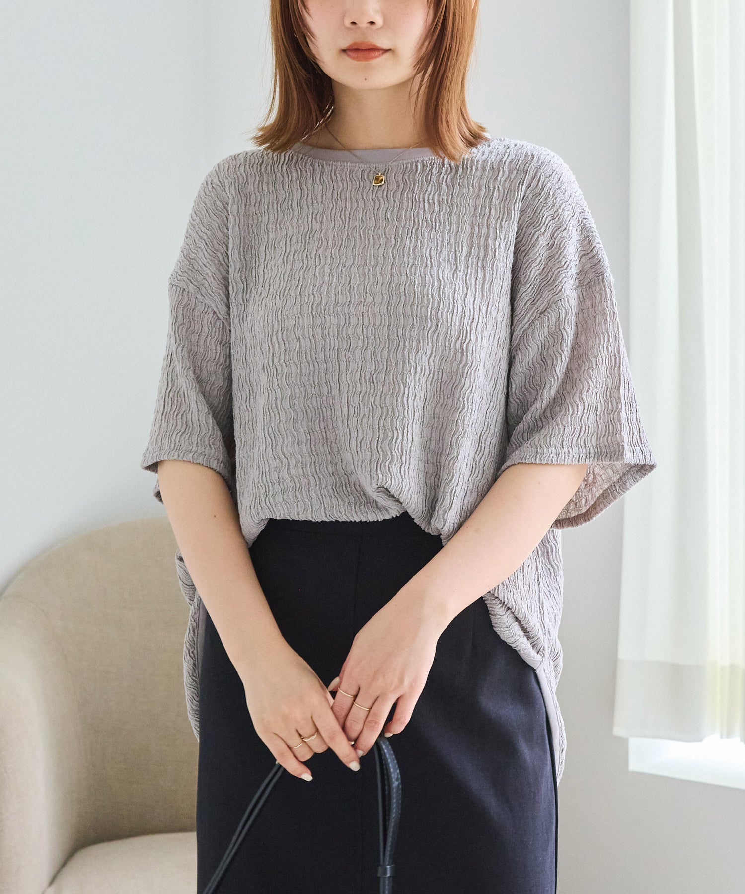 グレー model:156cm 着用サイズ:M