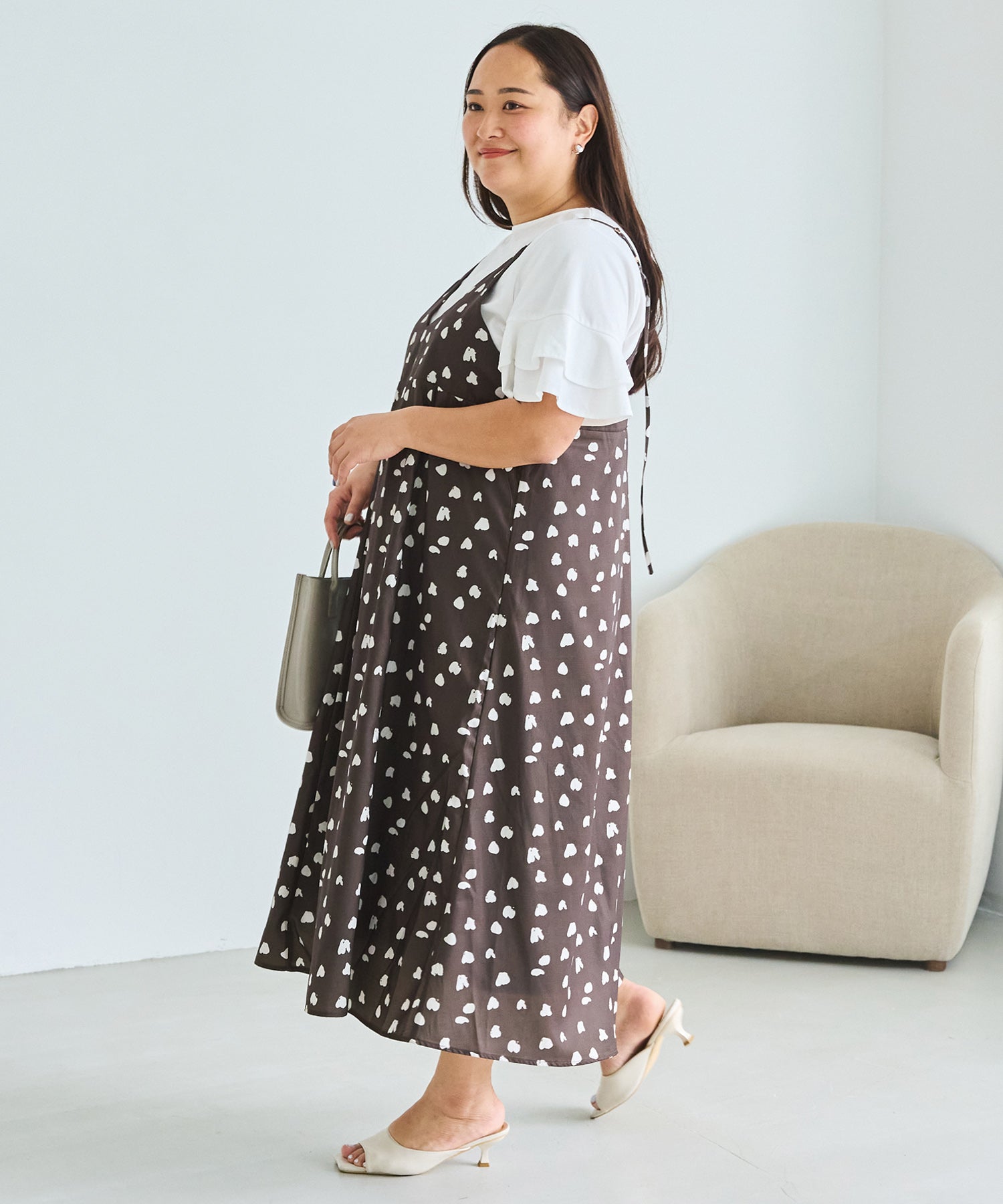 ブラウン model:161cm 着用サイズ:3L
