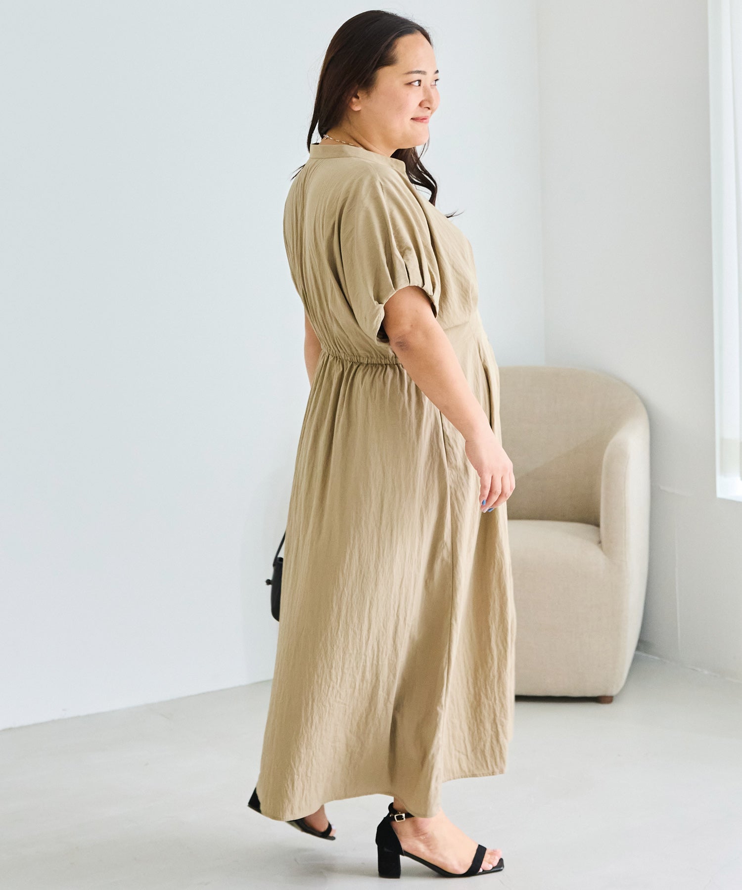 ベージュ model:161cm 着用サイズ:3L
