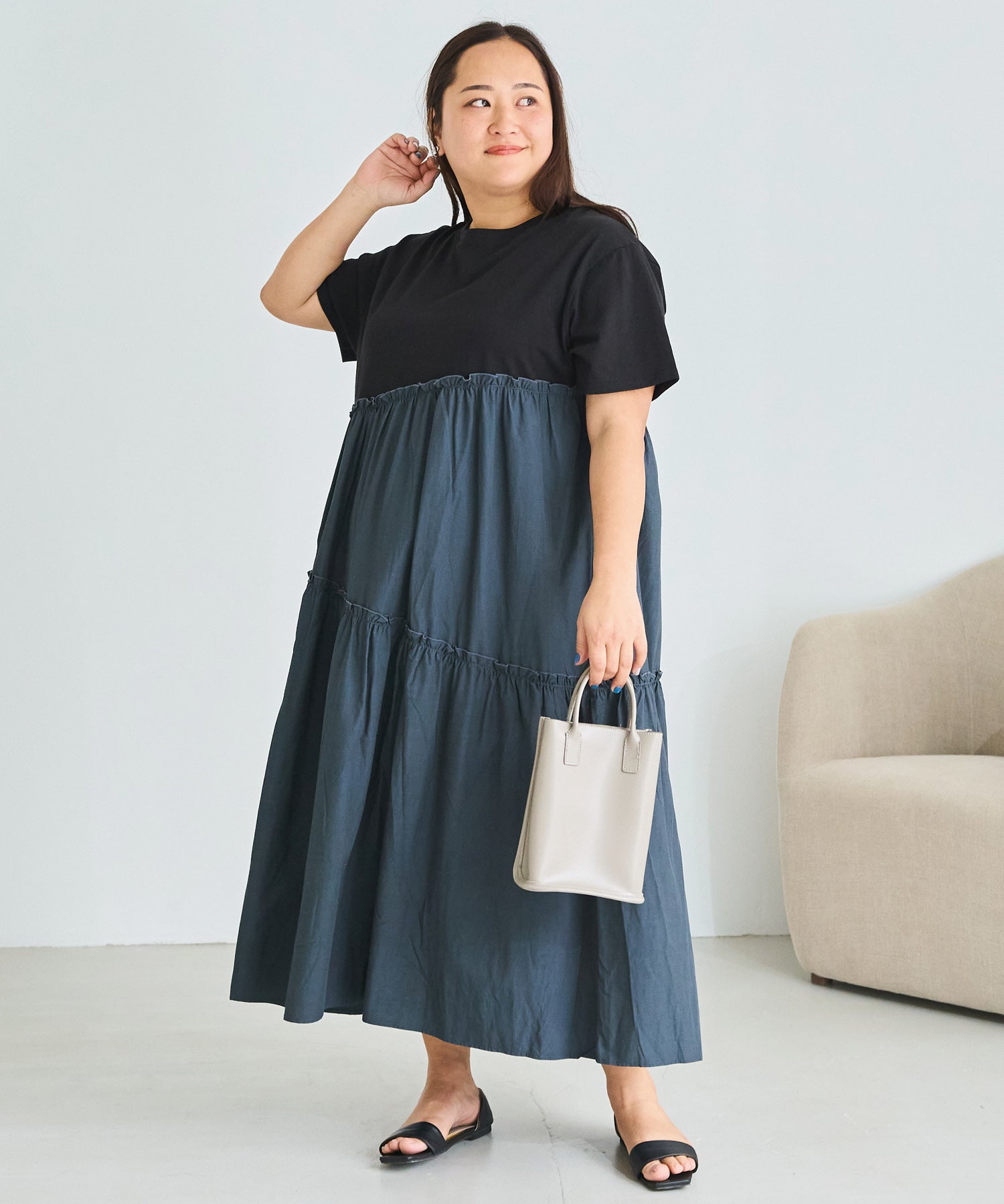 チャコールグレー model:161cm 着用サイズ:3L