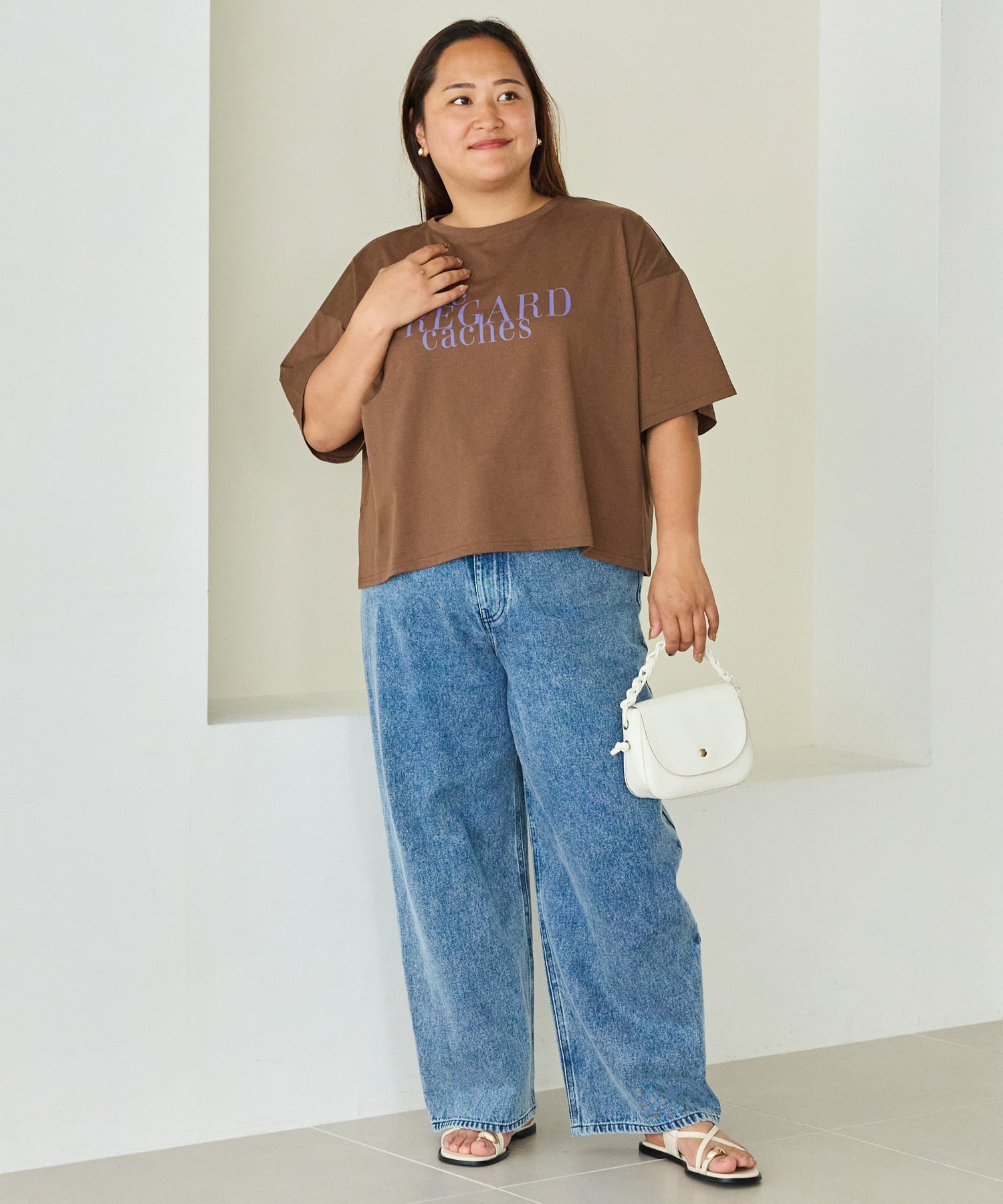 ブラウン model:161cm 着用サイズ:3L