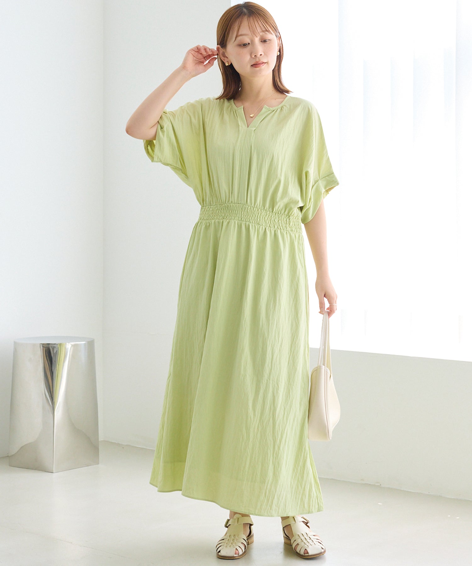 イエロー model:156cm 着用サイズ:M