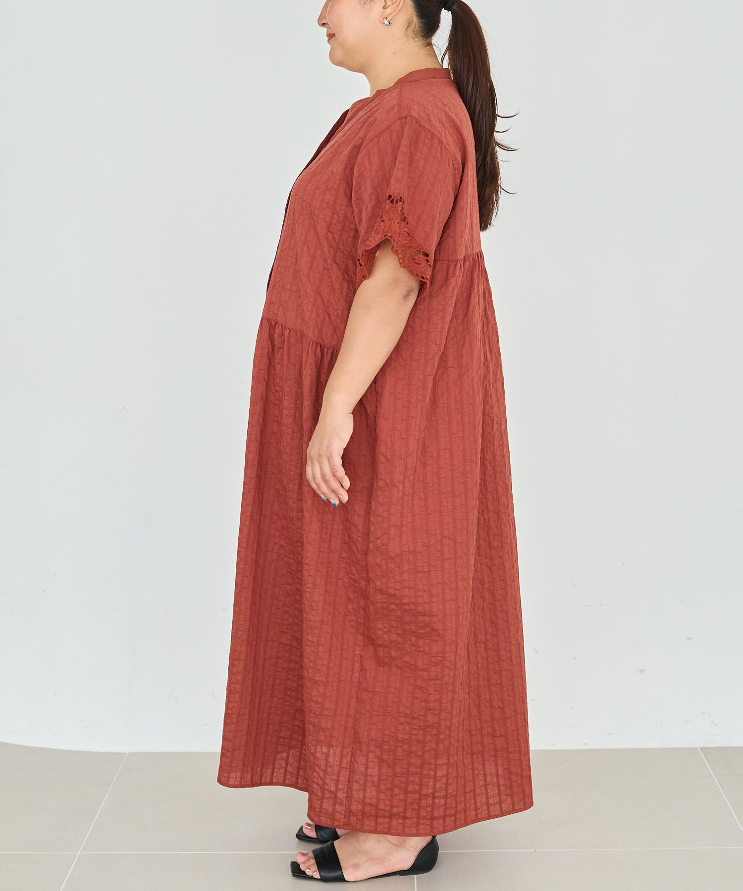 サイド model:161cm 着用サイズ:3L