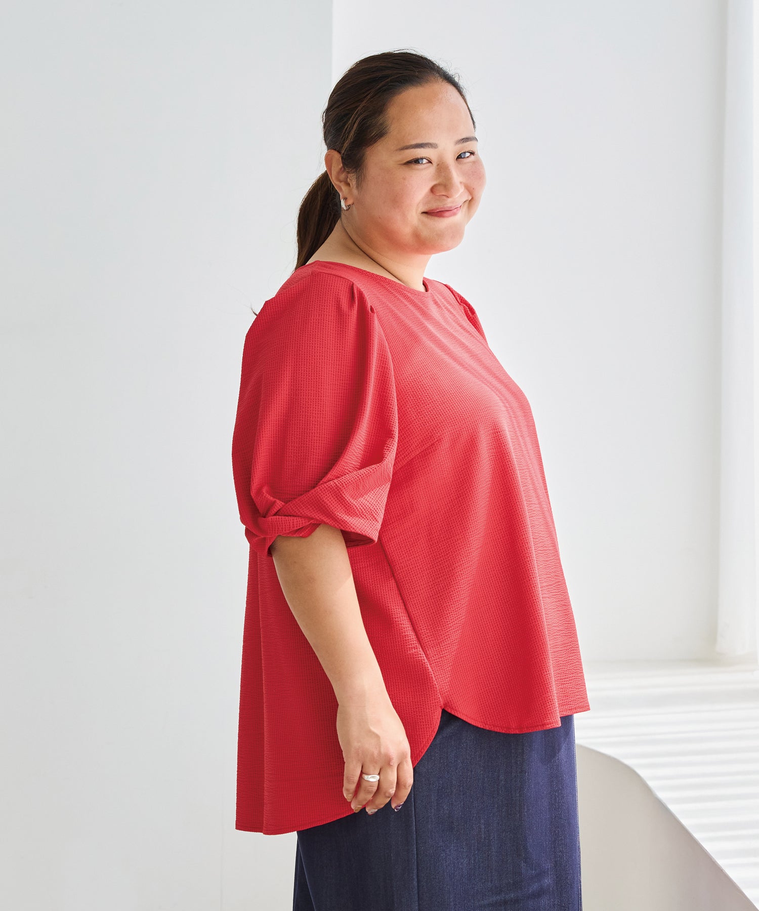 レッド model:161cm 着用サイズ:3L