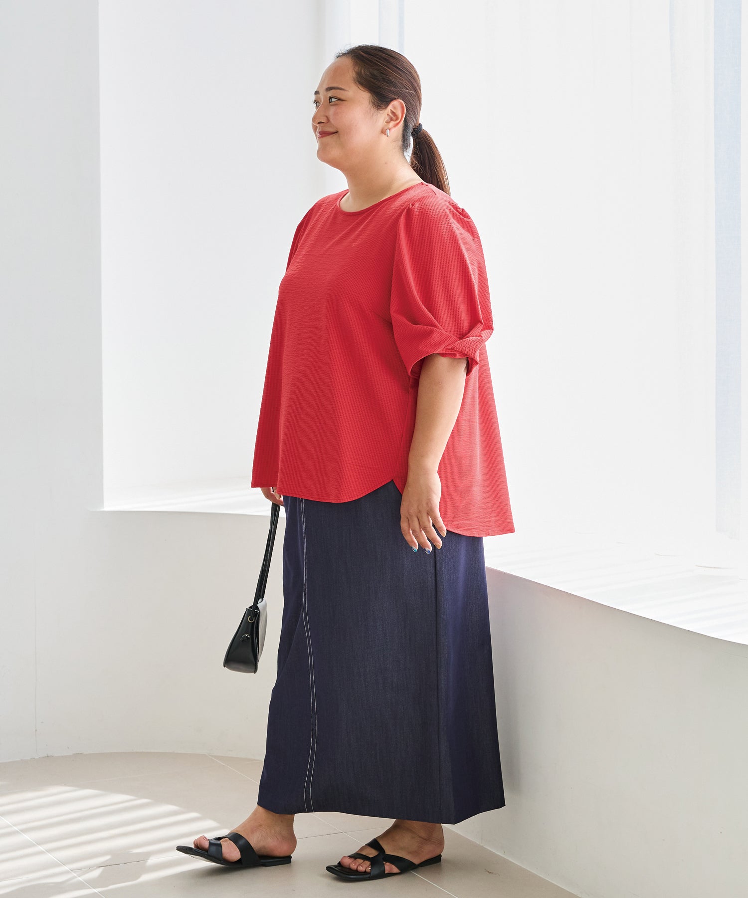 レッド model:161cm 着用サイズ:3L