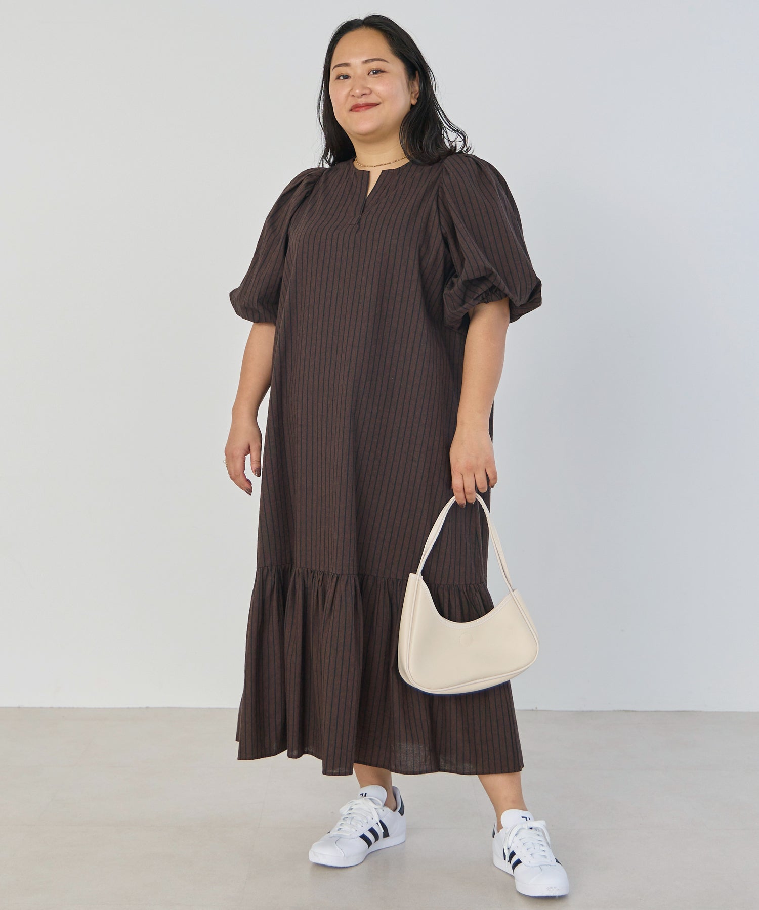 ブラウン model:161cm 着用サイズ:3L