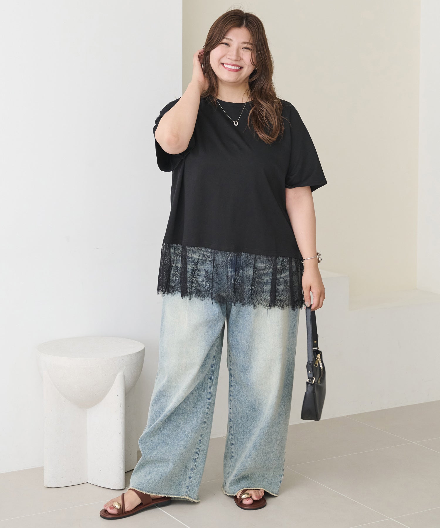 ブルー model:162cm 着用サイズ:4L