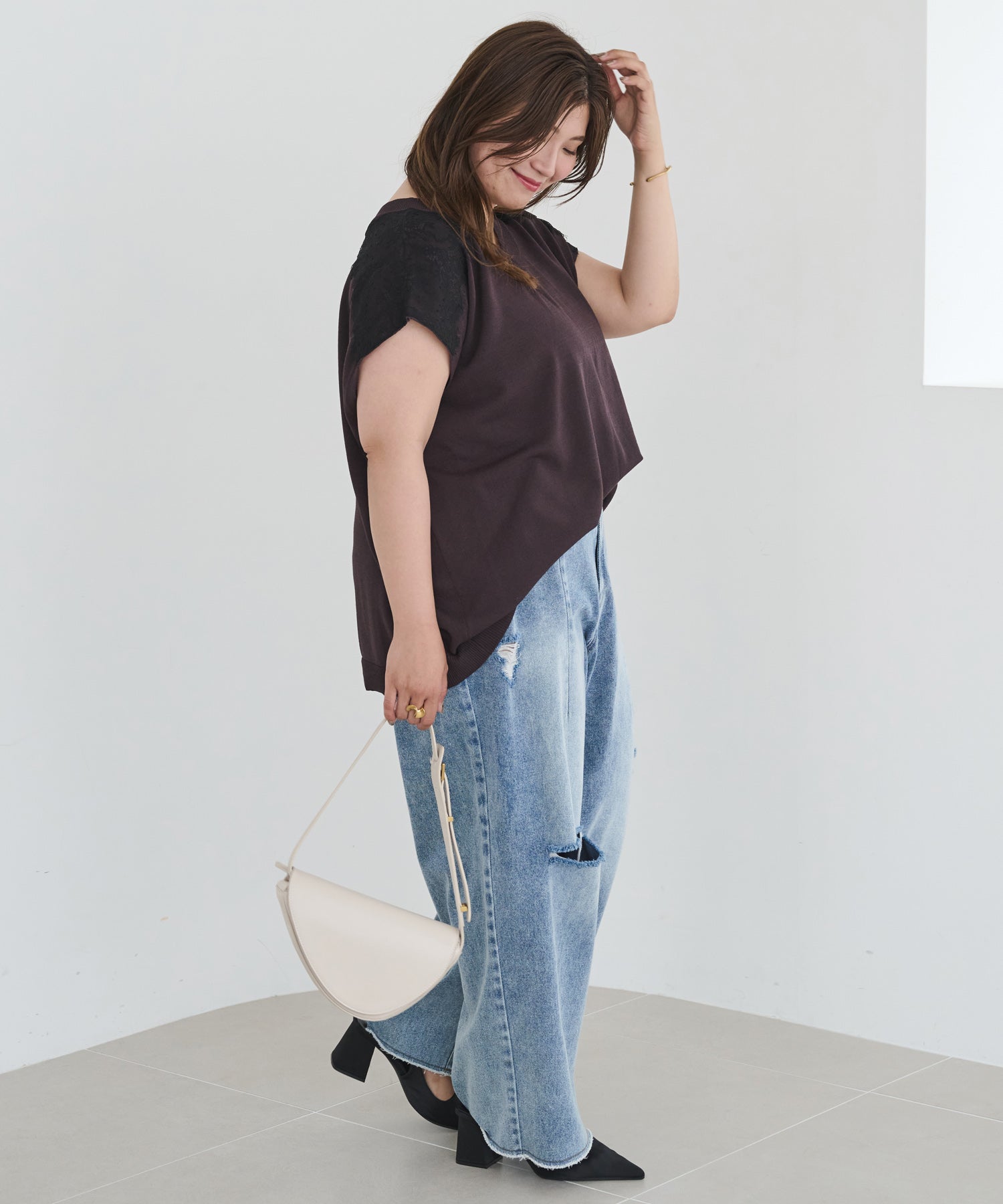 ブラウン model:162cm 着用サイズ:4L