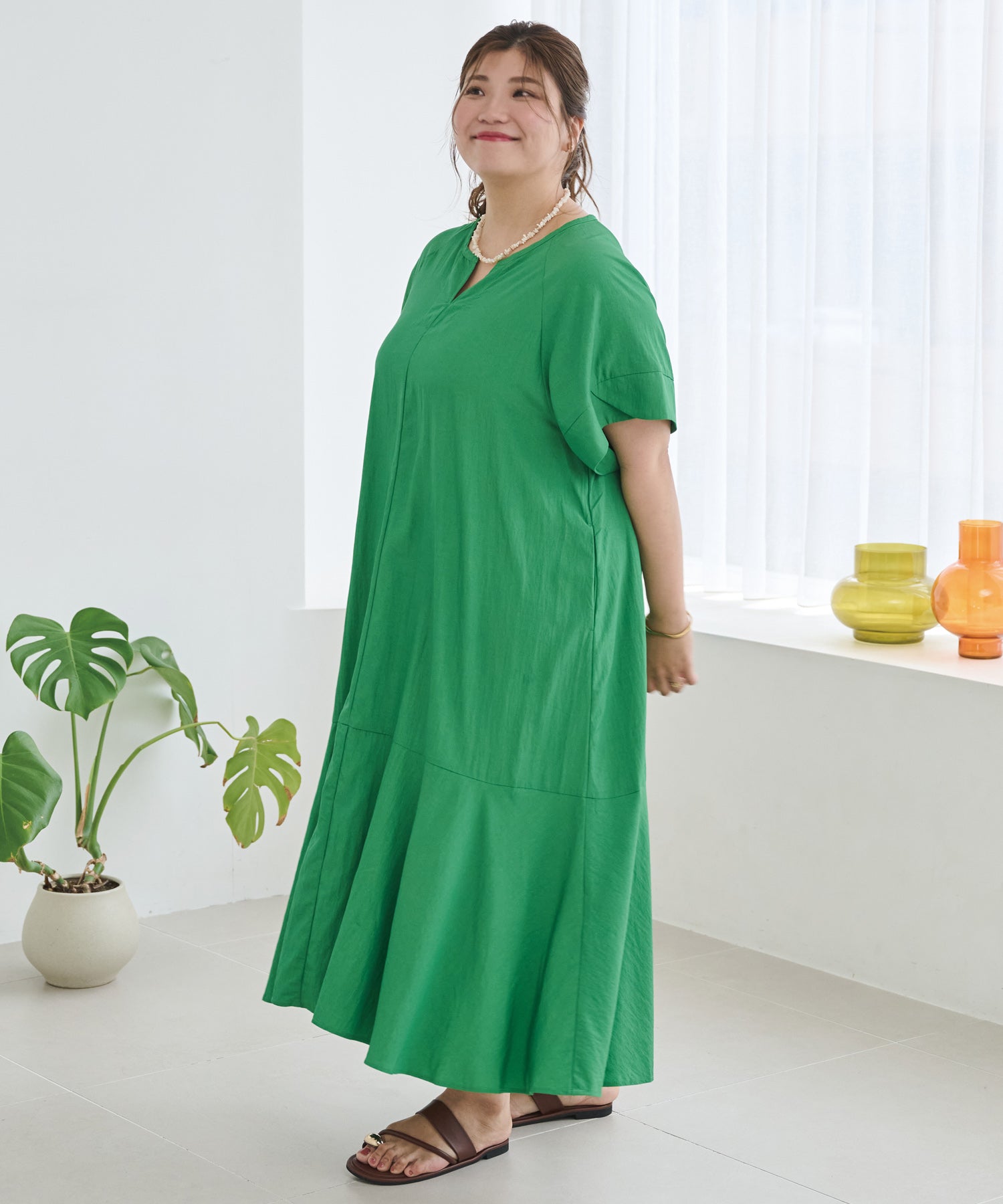グリーン model:162cm 着用サイズ:4L