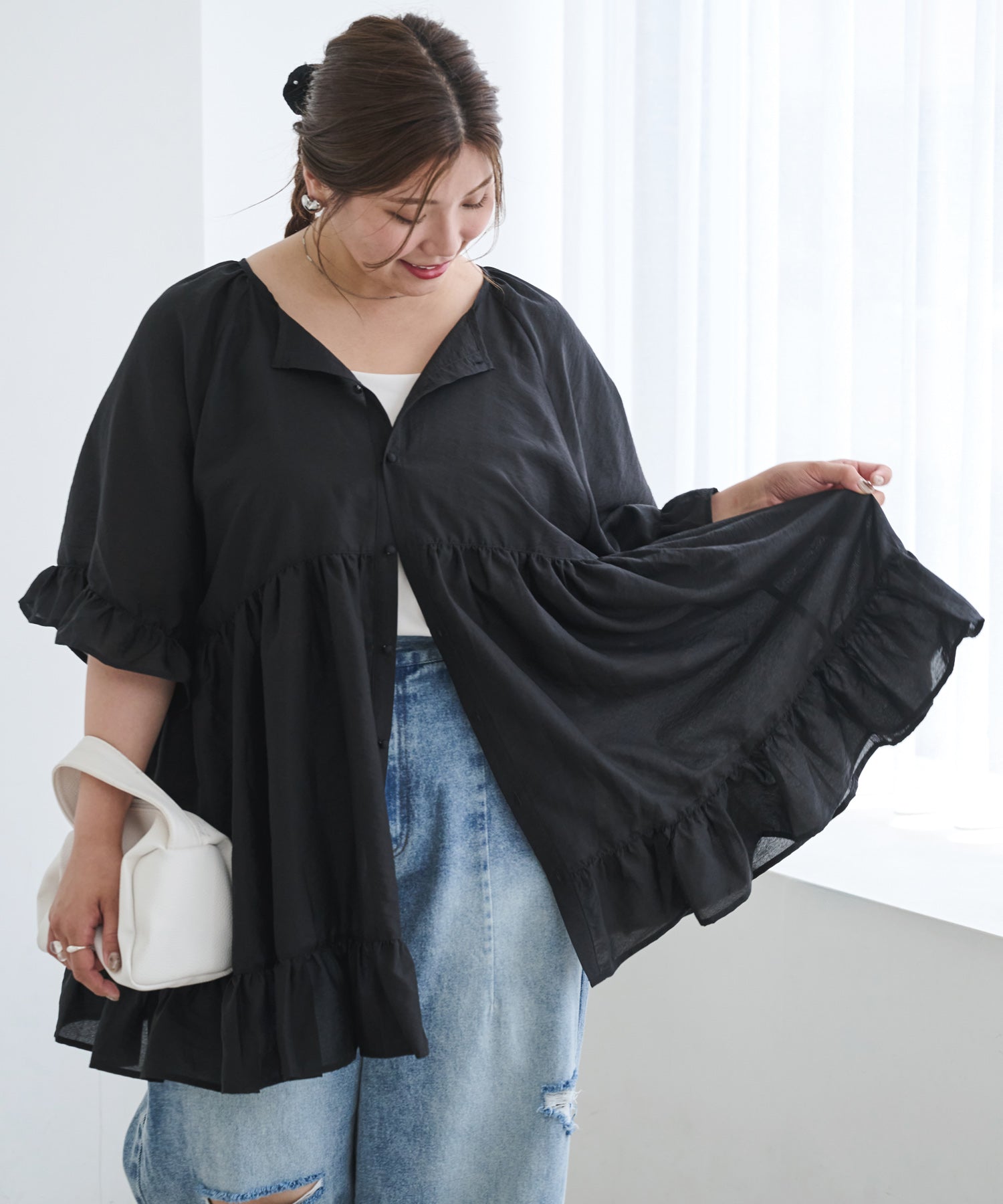 ブラック model:162cm 着用サイズ:4L