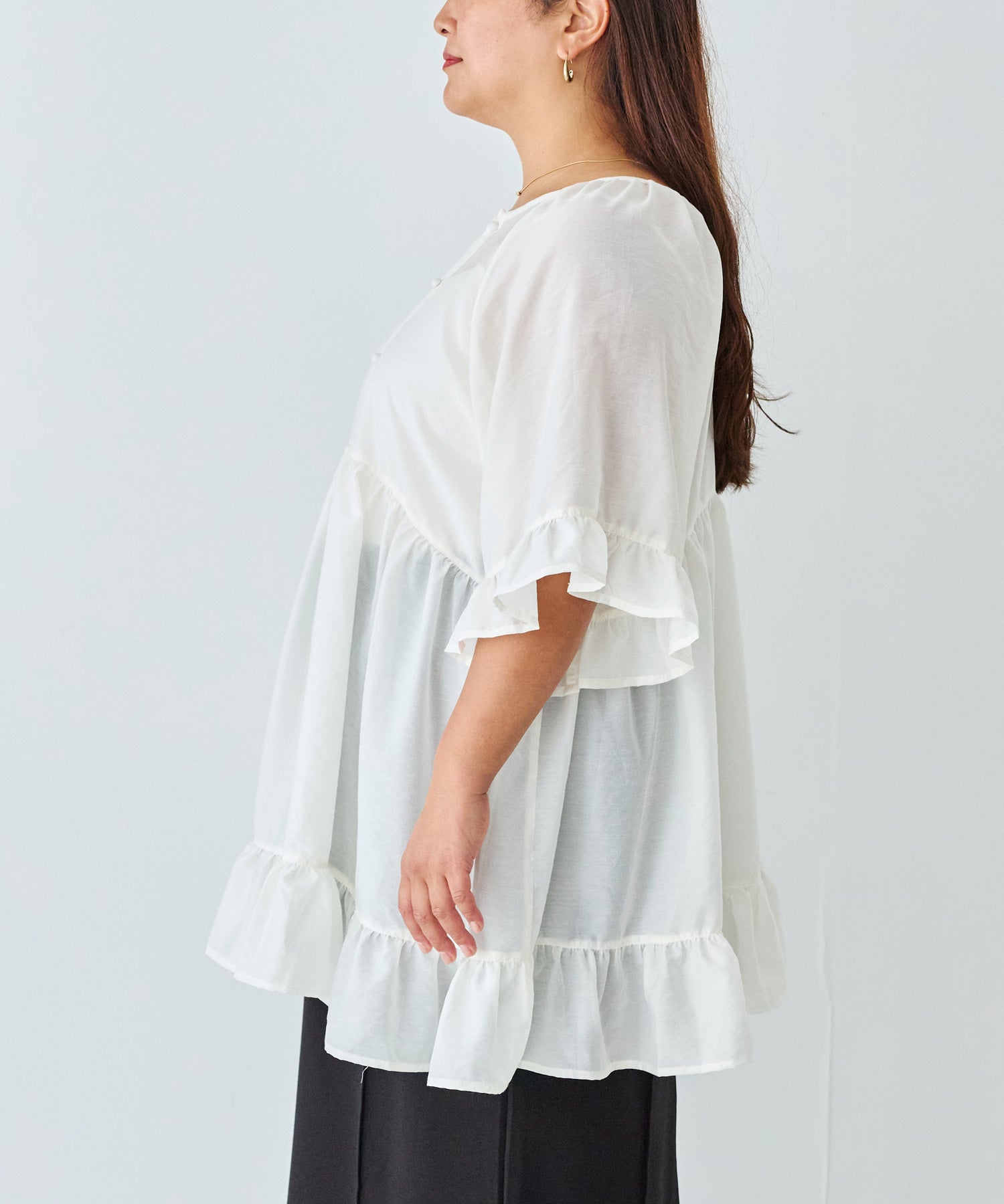 サイド model:161cm 着用サイズ:3L
