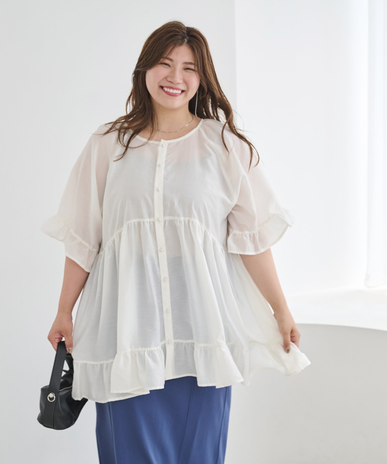オフホワイト model:162cm 着用サイズ:4L