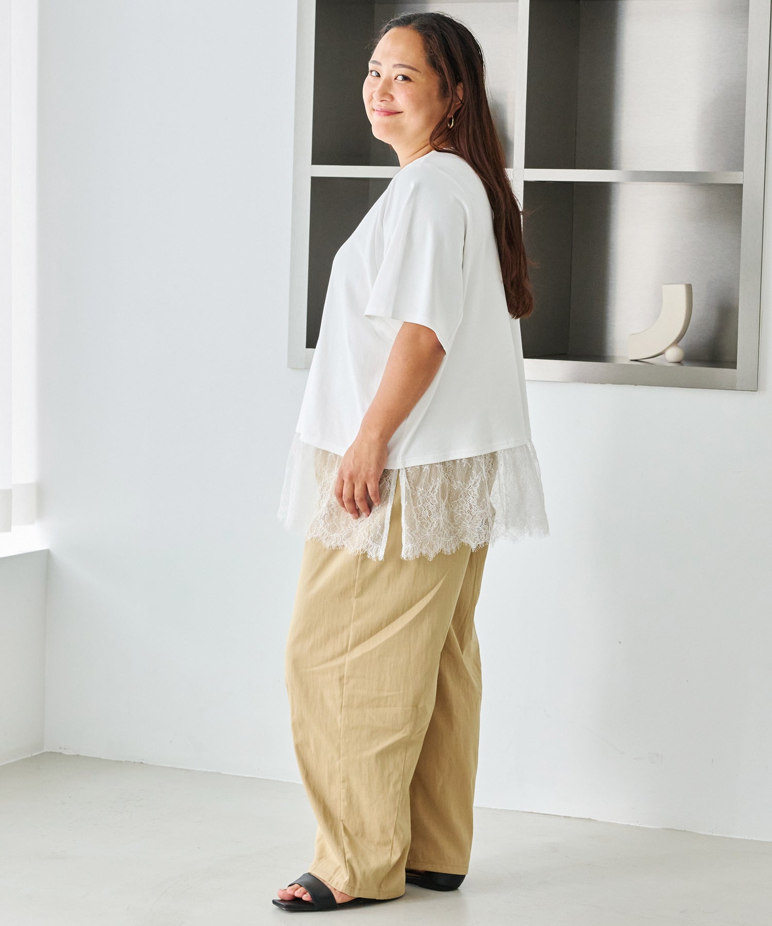 オフホワイト model:161cm 着用サイズ:3L