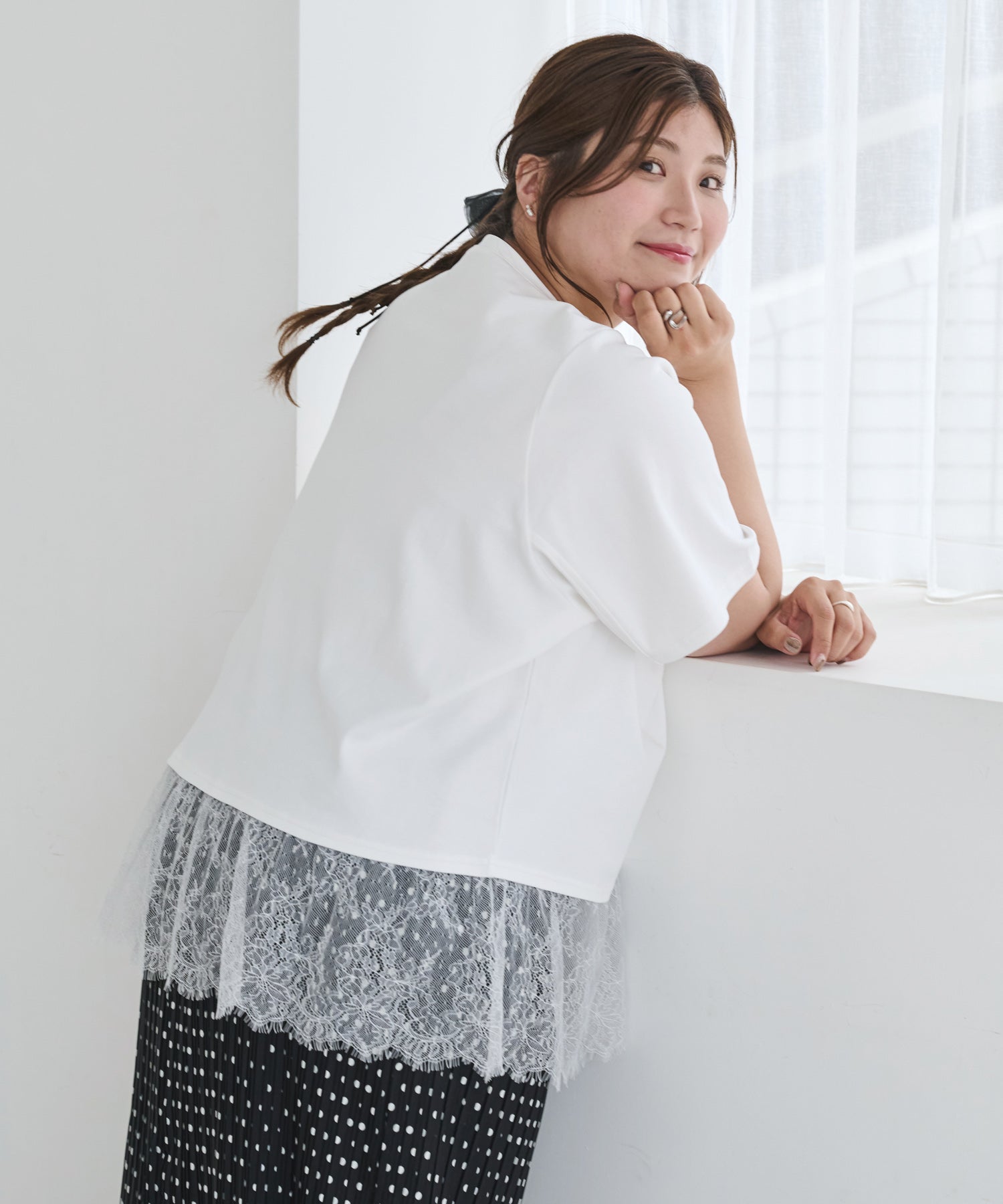 オフホワイト model:162cm 着用サイズ:3L