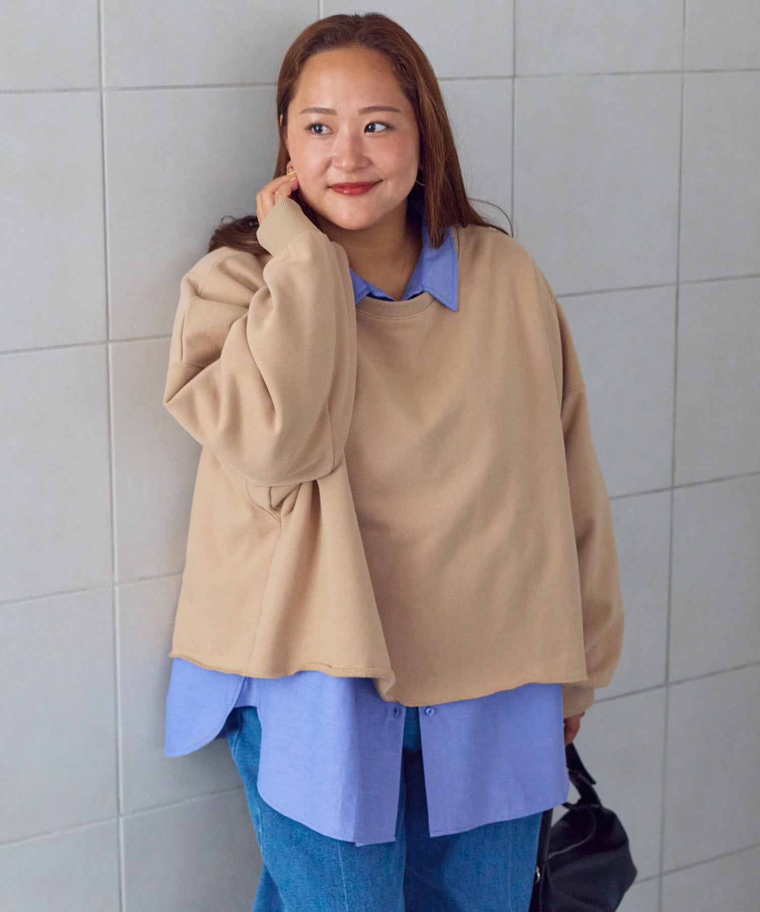 ベージュ model:161cm 着用サイズ:F