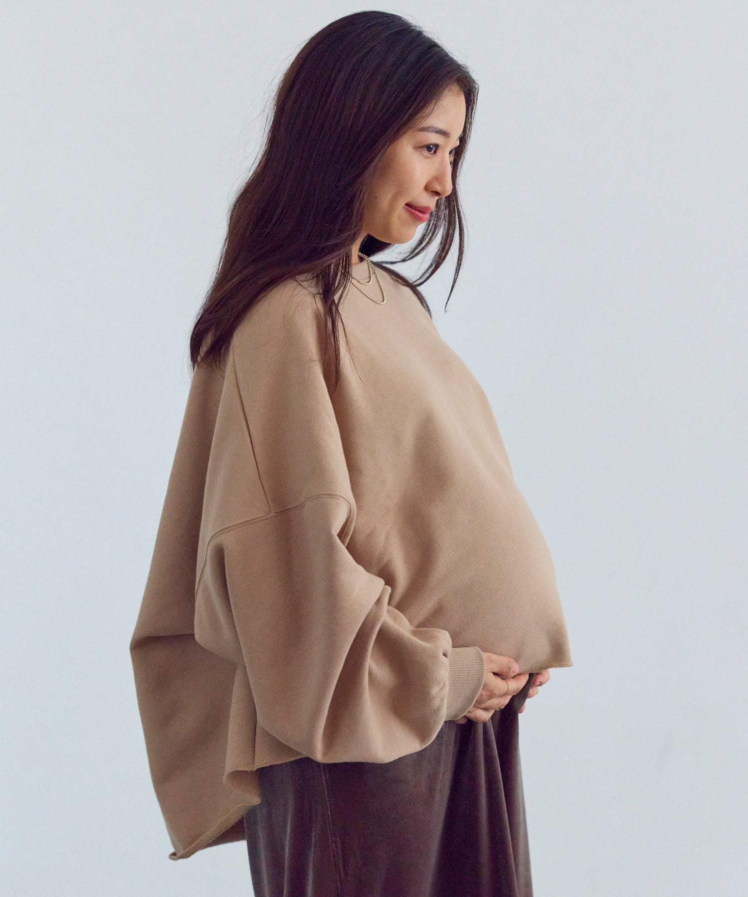 ベージュ model:158cm 着用サイズ:F