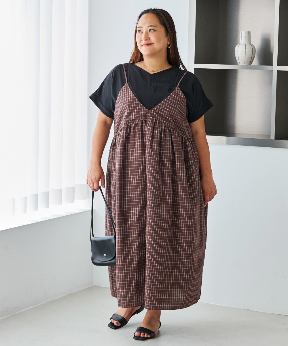 ブラウン model:161cm 着用サイズ:3L