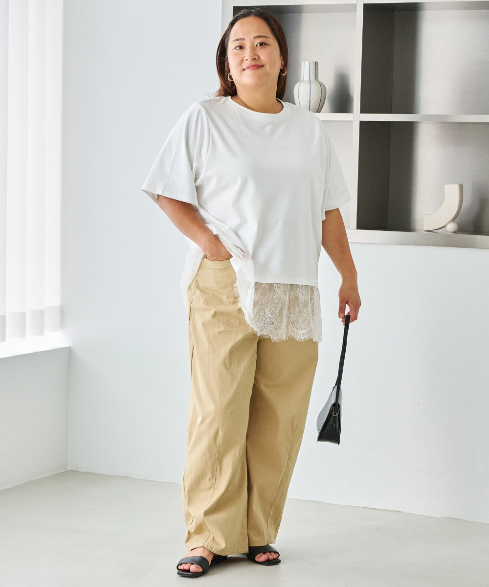 ベージュ model:161cm 着用サイズ:3L