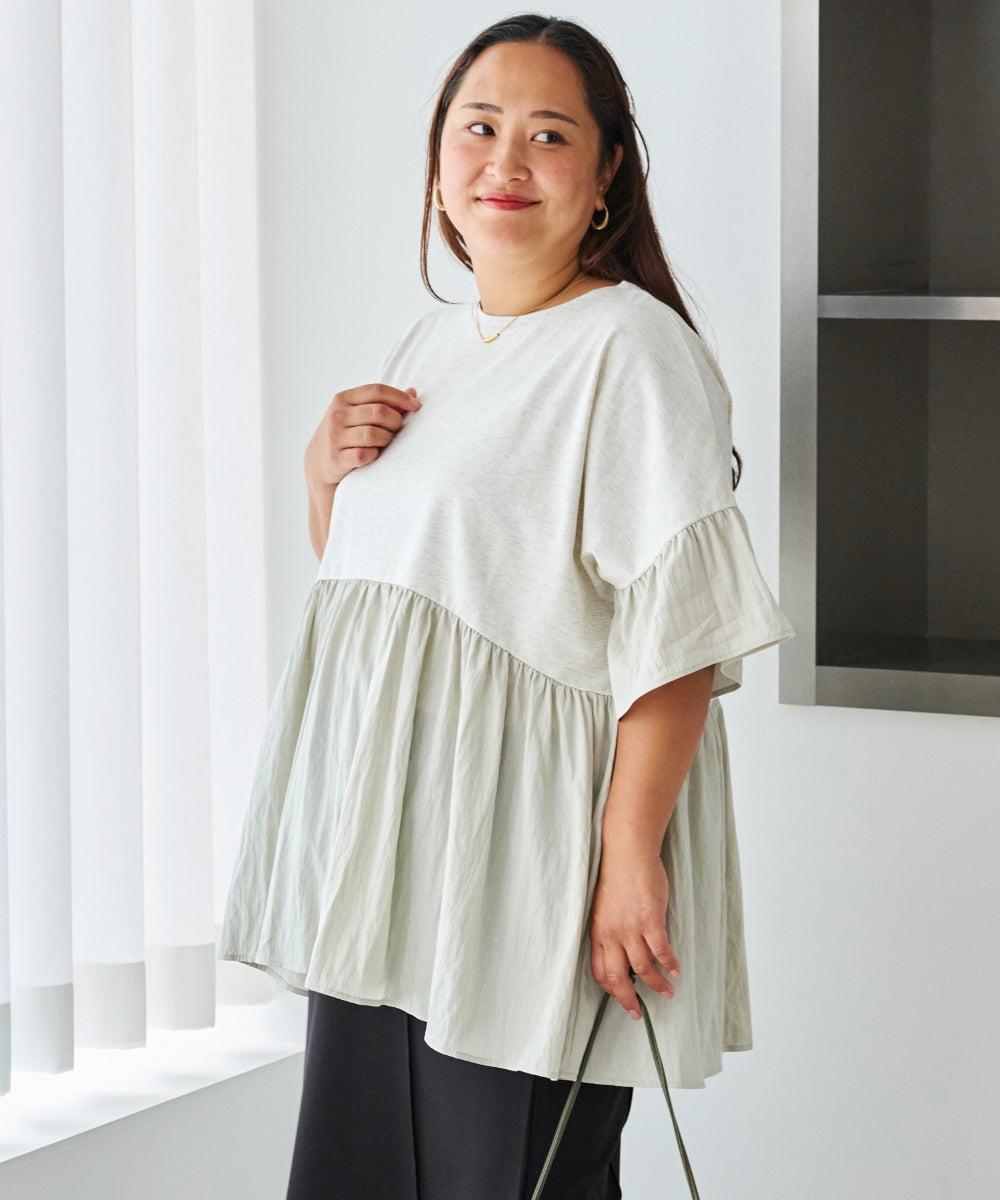グレー model:161cm 着用サイズ:3L