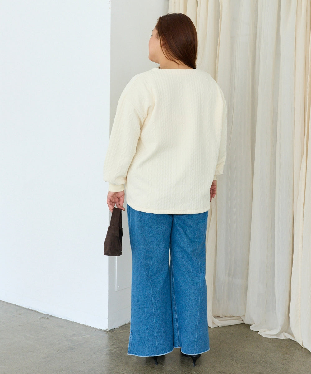 アイボリー model:161cm 着用サイズ:3L
