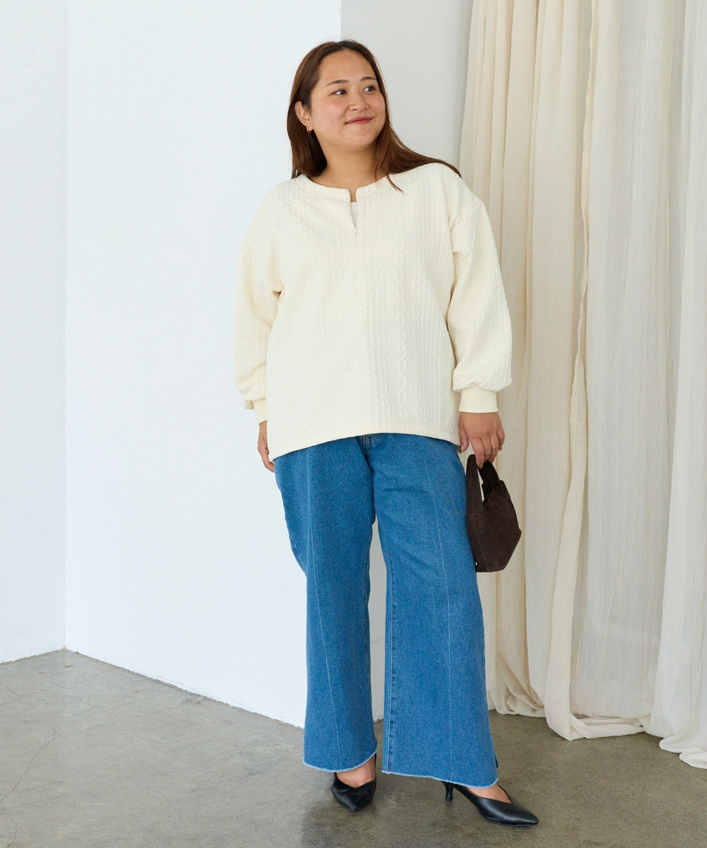 アイボリー model:161cm 着用サイズ:3L