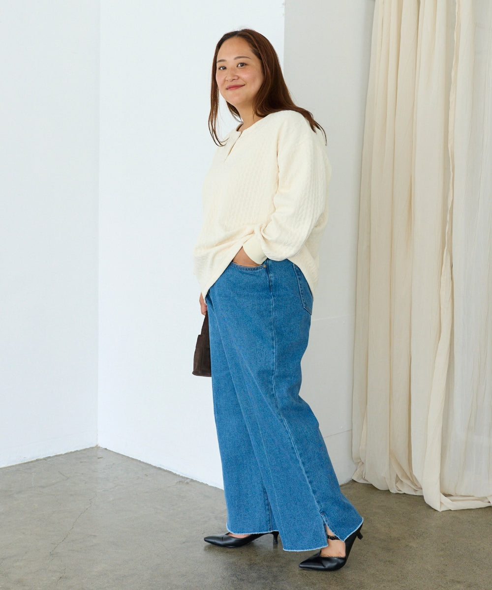 アイボリー model:161cm 着用サイズ:3L