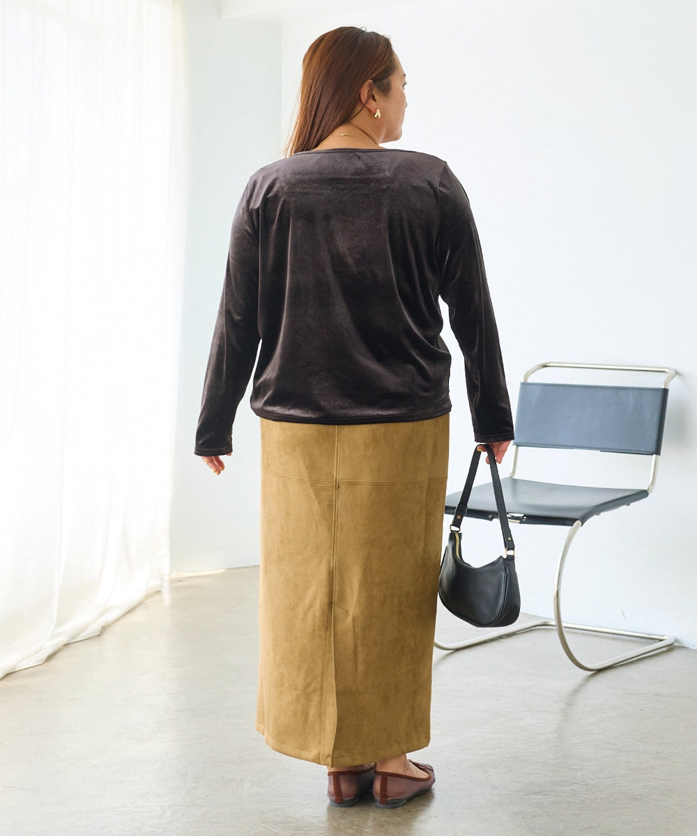 ブラウン model:161cm 着用サイズ:3L