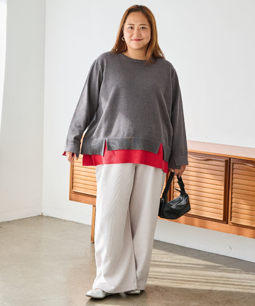 グレー model:161cm 着用サイズ:3L