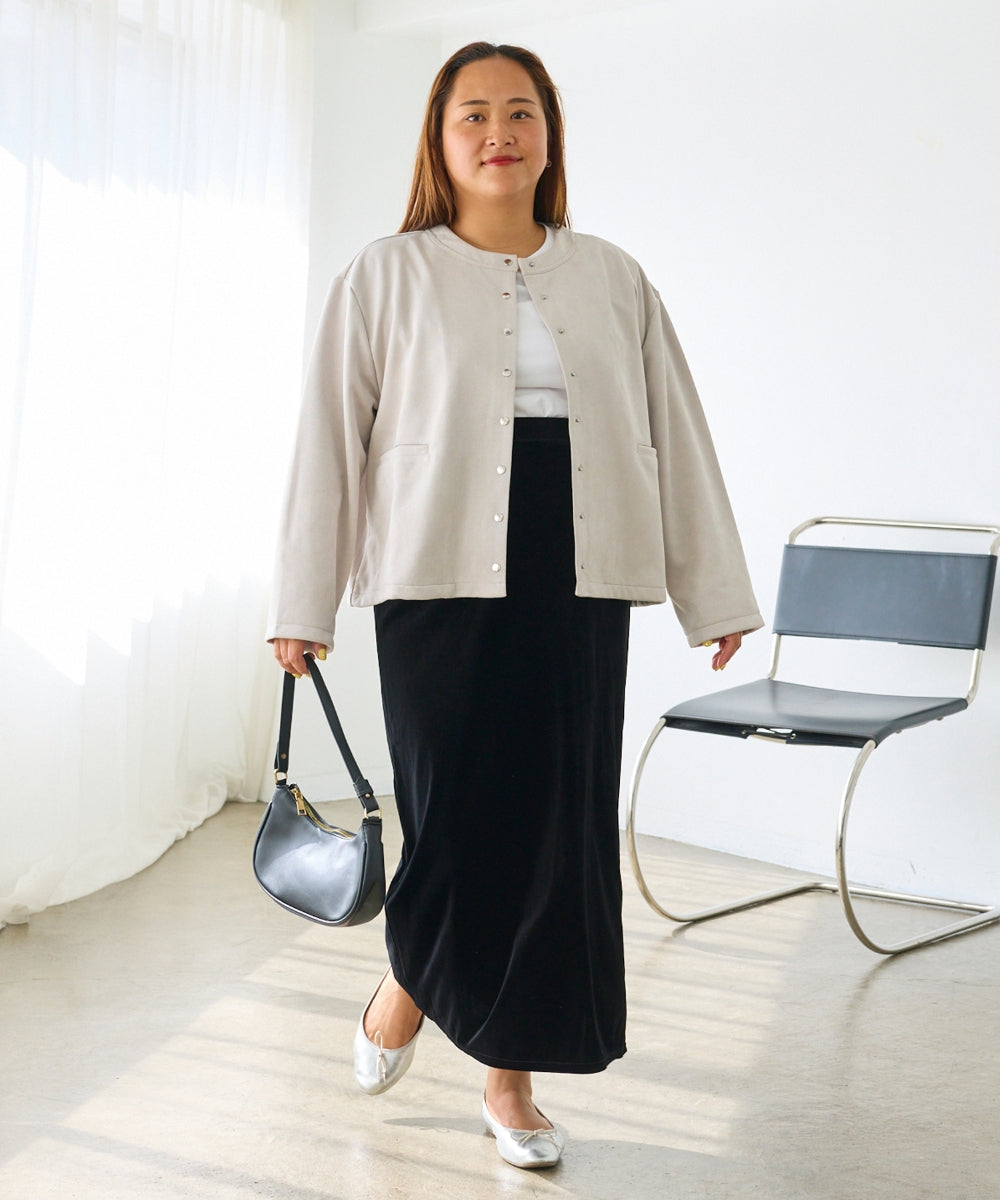 ライトグレー model:161cm 着用サイズ:3L