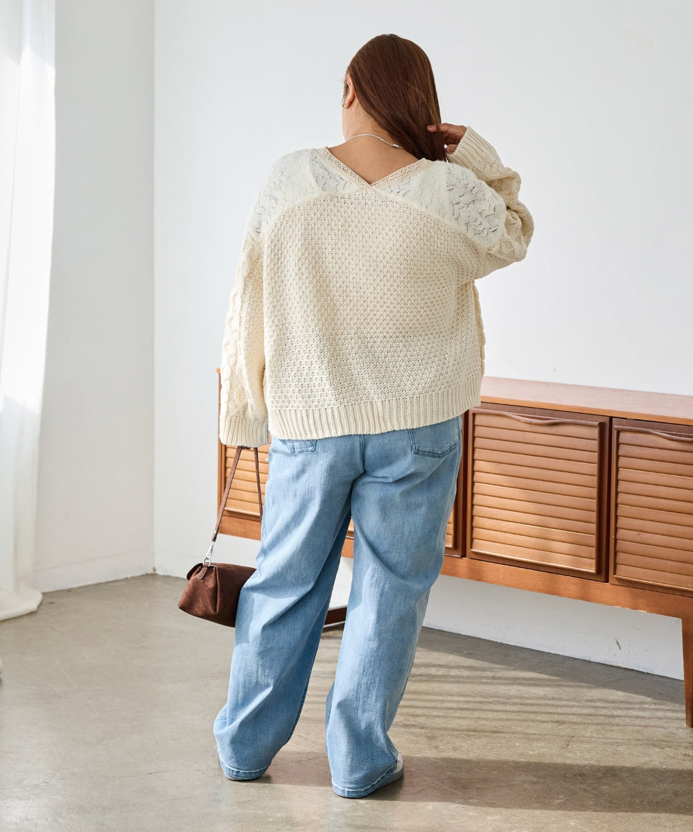 アイボリー model:161cm 着用サイズ:3L